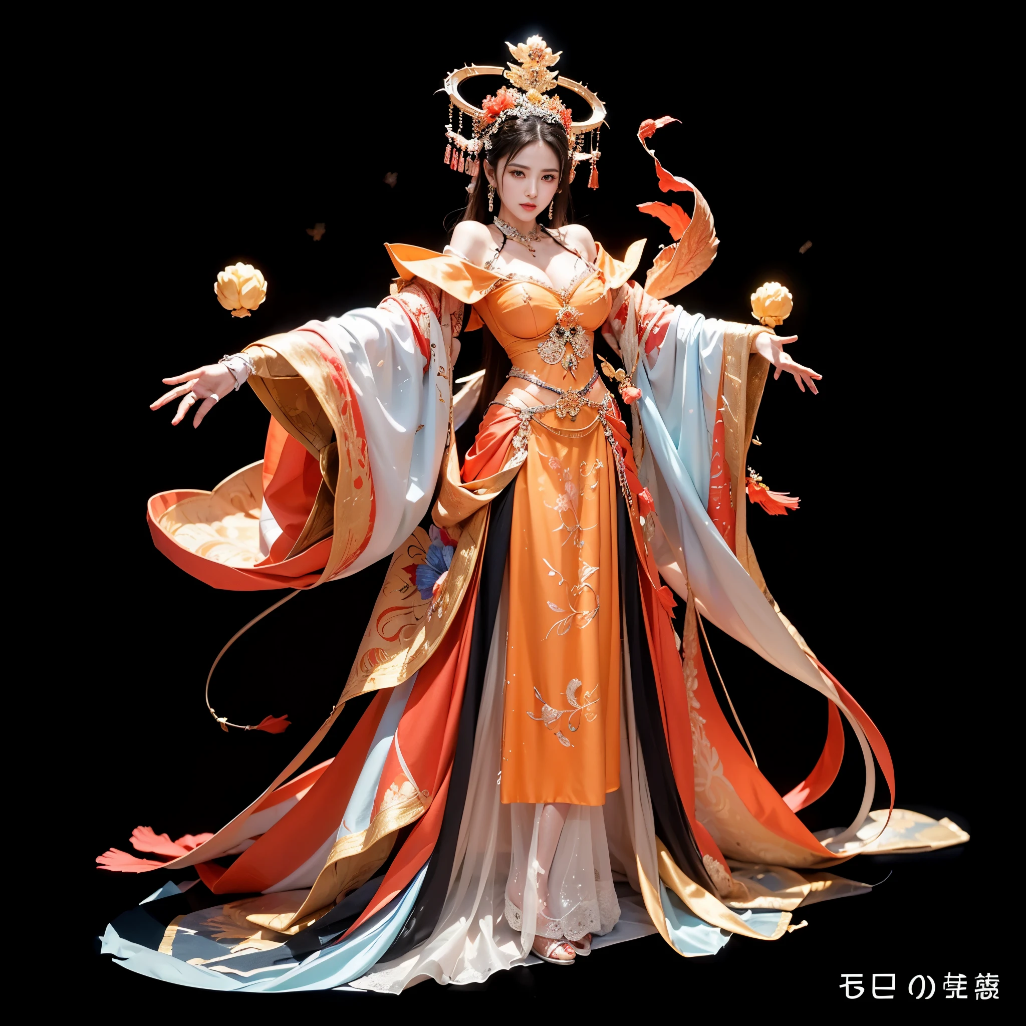 Wu Zetian，full body portrait，((8k+ultra high resolution+ultra high definition+masterpiece+Very detailed+Award-winning+The award-winning)),(perfect face+supermodel+Delicate skin+huge breasts+perfect hands+beautiful hands+perfect hands指+beautiful hands指+perfect legs+perfect feet),[[[muscle]]],(((anatomically correct))) ,