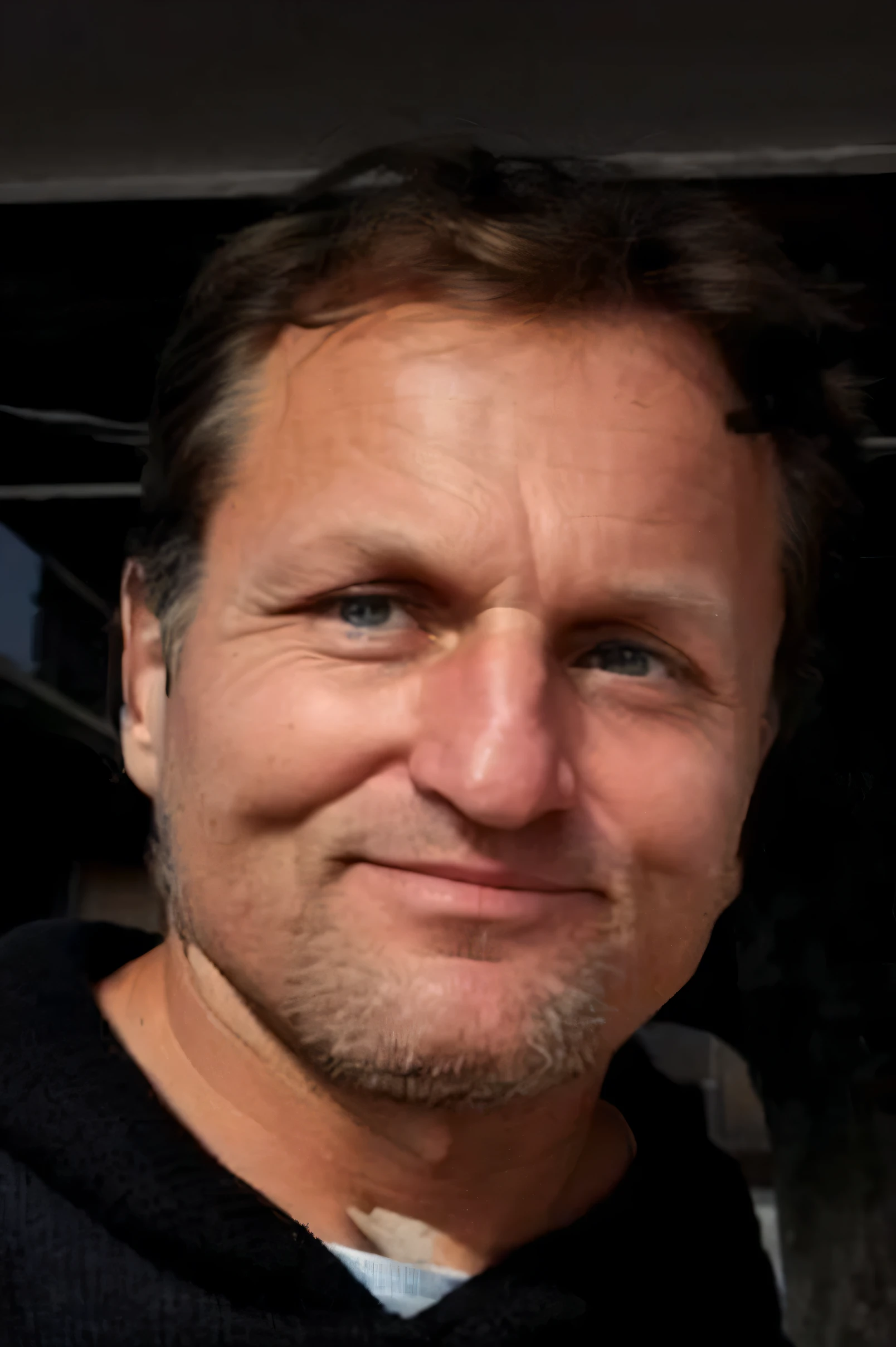 arafed man in a brown sweater and a white shirt, taken in the early 2020s, photo of a 50-year-old white man, taken in the late 2010s, trending photo, profile photo, quint, tomasz strzalkowski, andreas m wiese, rik oostenbroek, rutkovski, outside a storey building in an empty UK street, ultrarealistic photo, selfie image.