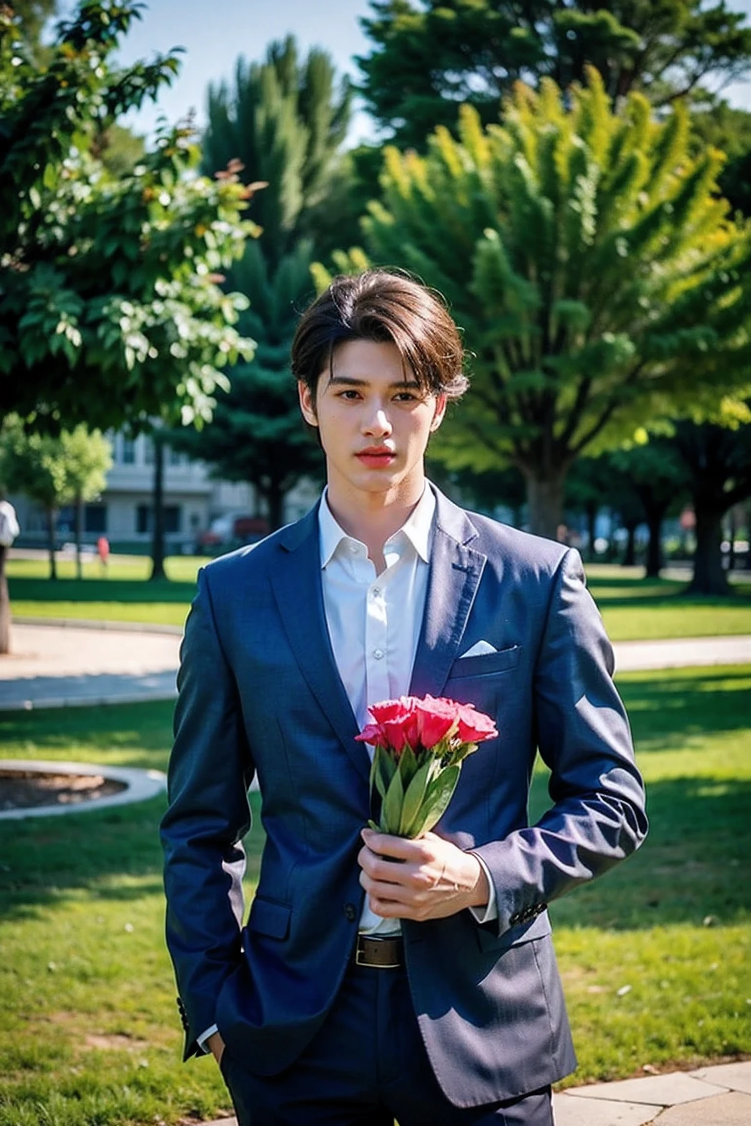 Realistic Photography, Handsome Men ,Park