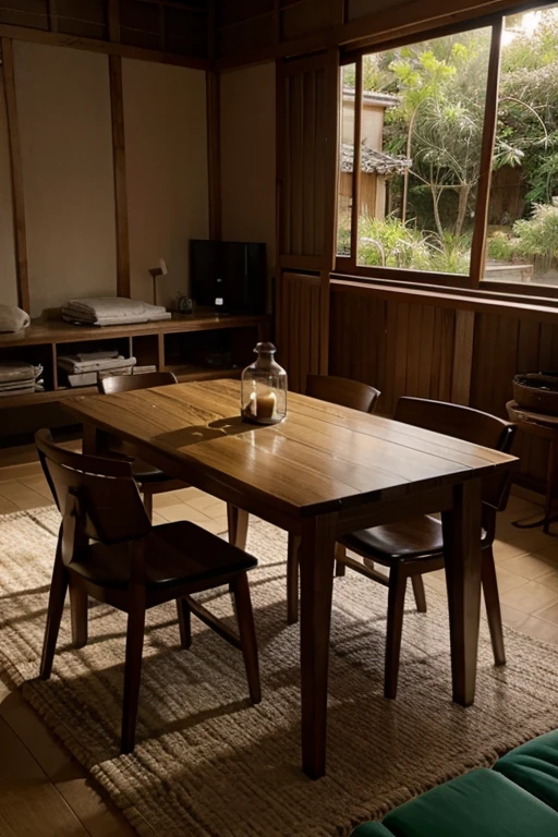 genera un ambiente con el estilo wabi sabi 