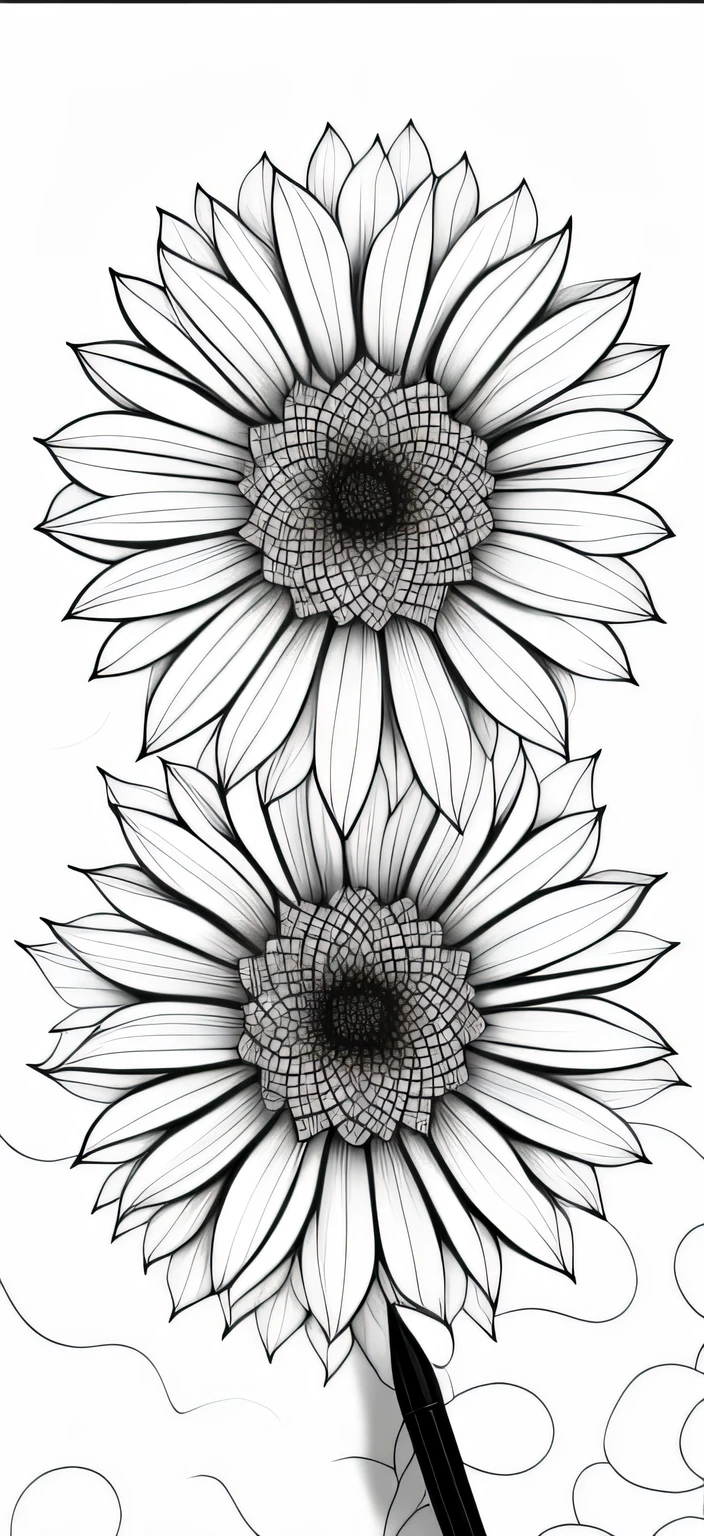a black and white drawing of a rose flower with a stem, perfect pen and ink line art, detailed flowers, exquisite line art, perfectly detailed linework, immaculate shading, highly detailed linework, drawn with photoshop, beautiful inking lines, thick lines highly detailed, pen and ink style, highly detailed sketch, intricate shading, intense line work, illustration black outlining