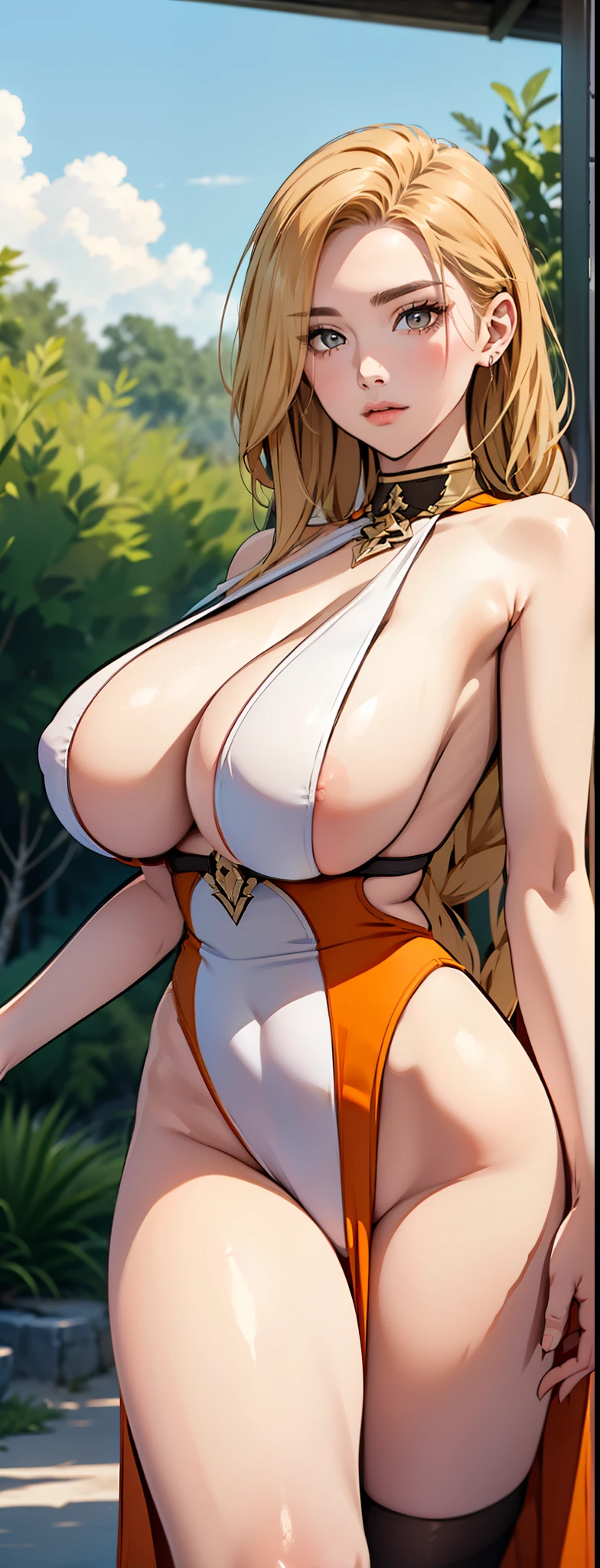imagem hiperdetalhada, Ultra HD, 16k, foto profissional, (Foto realista da deusa Freya Grand Cross, deusa da beleza), She's on the side, legs tight with a micro swimsuit dress halfway showing bichano and bare feathers, swimsuit dress with legs nude showing bichano, thong showing bichano, woman deusa da beleza, lindo perfeito, long orange hair with braid on the side of the ear, dois fios de cabelo entre os olhos, olhos dourados brilhantes do mel, sexy facial expression, ((Sexy woman Goddess freya in a sexy micro swimsuit dress showing her pubic hair, Flexible body, curva sexy, pert is, she lies on her back showing her big pert is looking back, ((vestido sexy laranja e branco com detalhes dourados, erotic white pantyhose, armadura de ombro, posando nu)), mais conhecida como bonita, sfw huge seios, Gigante saiu da roupa impressionante da deusa, deusa loira, Nu enorme)), SFW, grosso, Deusa da beleza Freya, Oppai, A juicy human peach, ((Ela usa um vestido branco e laranja longo sexy, ((no panties showing pelos pubianos ruivos sticking out of the clothes, deep marked bichano, gigantic seios sticking out of the dress)), showing bichano, Pornografia, HDR, nu legs expor, open showing bichano, showing bichano, pelos pubianos ruivos)), bunda grande esticada, expor, Accessories & Earrings, erotica showing her impressive ultra large seios outside her clothes, lindo e perfeito, nu ((natural seios gigantic flaccid, seios, long ultra-giant and pointy seios sticking out of the erotic dress)) large seios, Don't wear panties, slim and curvy body, fundo escuro, ((she doesn't wear panties, (pelos pubianos ruivos on display), Lifting the dress with your hand, bichano)), pernas grossas abertas, expor, showing the micro swimsuit stuck in the vagina, Flexible body, guerreira amazona, perfect hands and fingers, Deusa sexy Freya, arte oficial do personagem, foto realista, foto de hiperrealismo, foto profissional sharp, Flexible curved body, esbelta e tonificada, pernas abertas