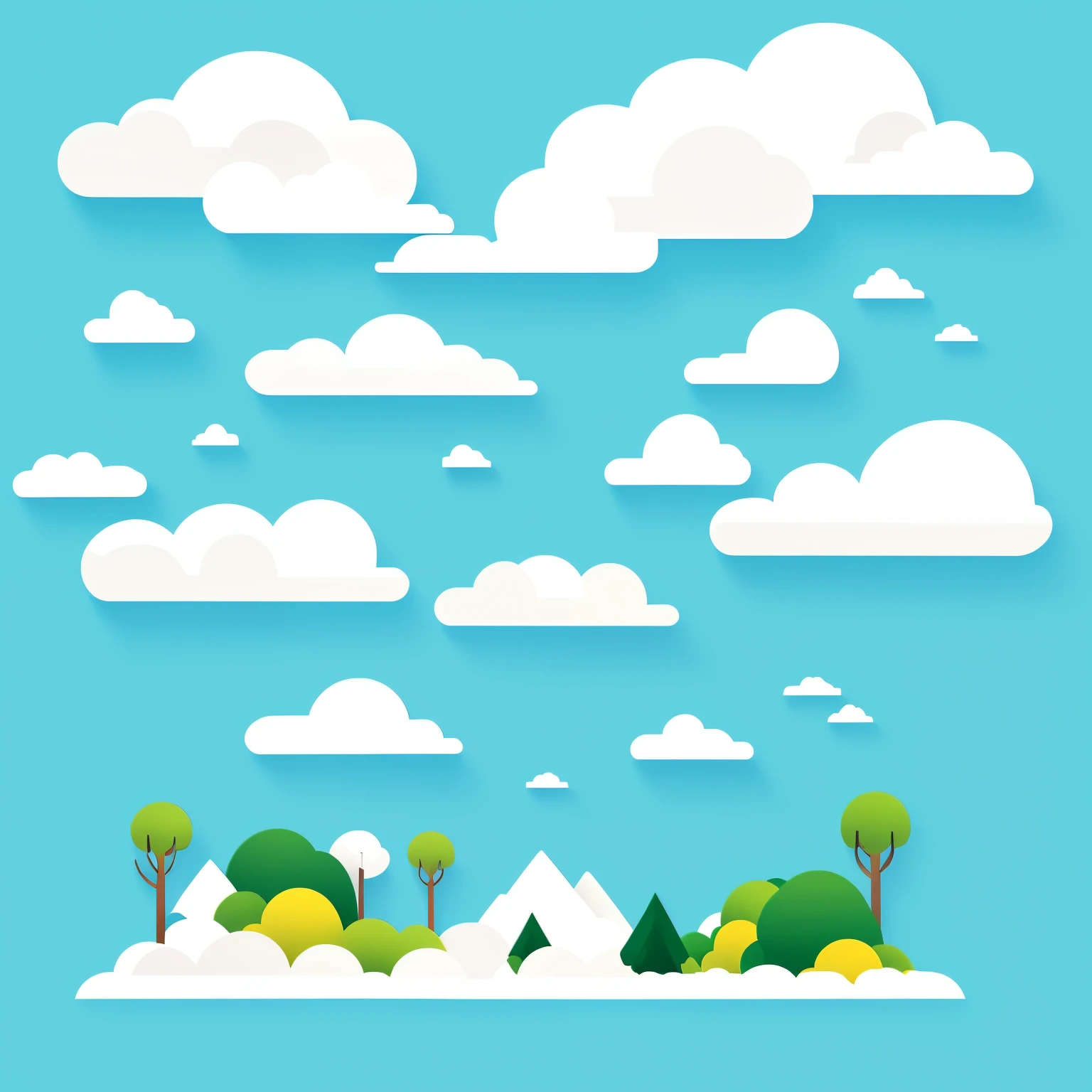 cloud simple and clean illustration, simple illustration, flat illustration, marketing illustration, illustration detailed, marketing game illustration, have a call to action, profesional illustration, detailed 2d illustration, whole page illustration, high quality illustration, svg illustration, colorful illustration, 2d illustration, 2 d illustration white background