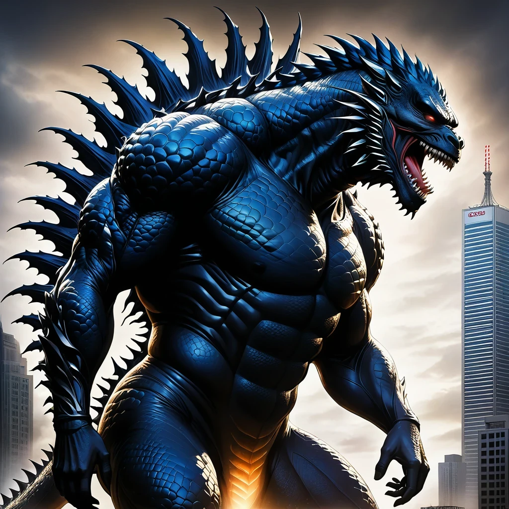 (godzilla:1.5),(gothic art),(Fear:1.4),(correct human anatomy:1.37)