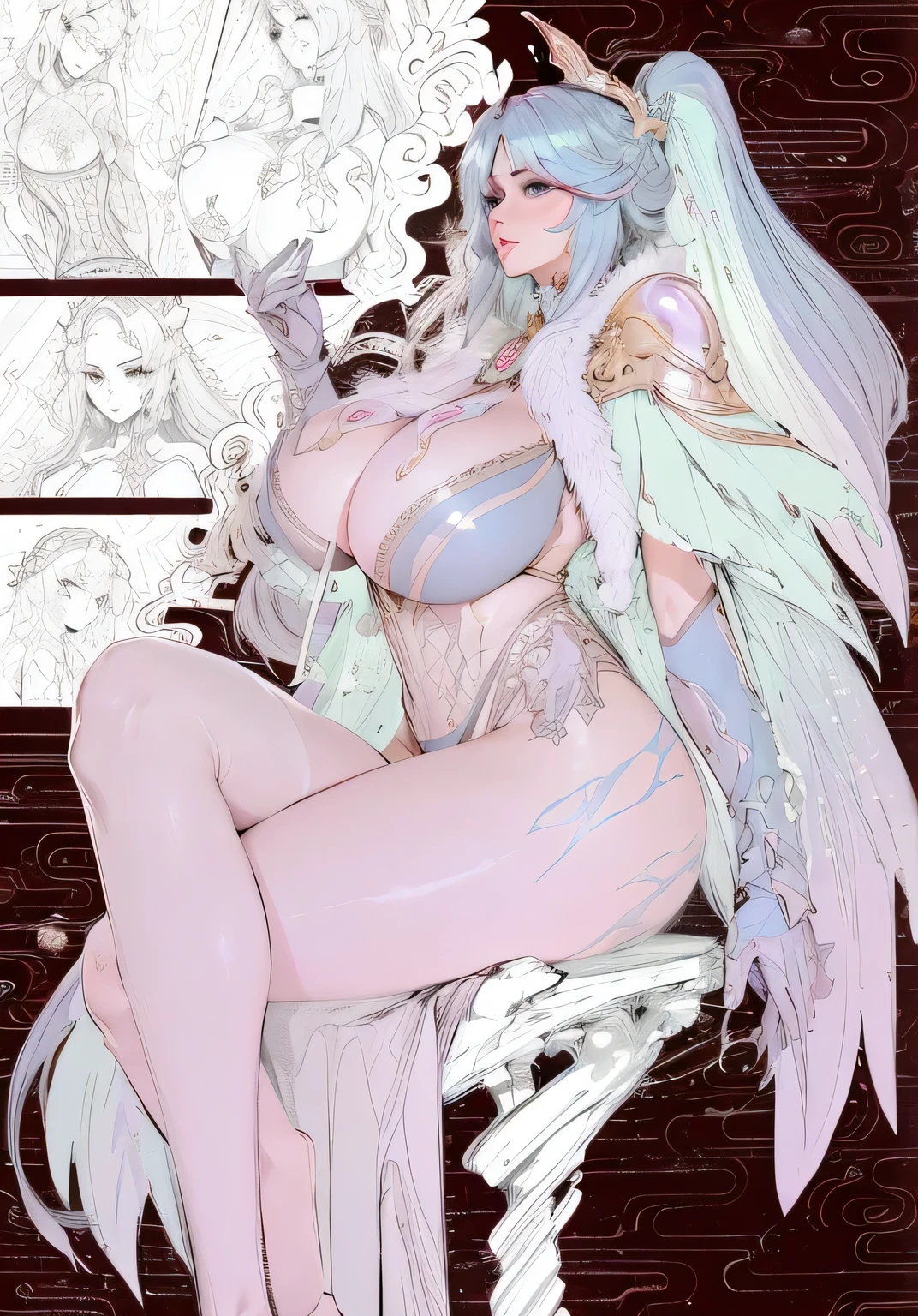Beauty,Royal sister,Big breasts and fat butt,Erect nipples,camel toe,Ultra-thin gloss,Ultra-thin tights,Penetrate the flesh