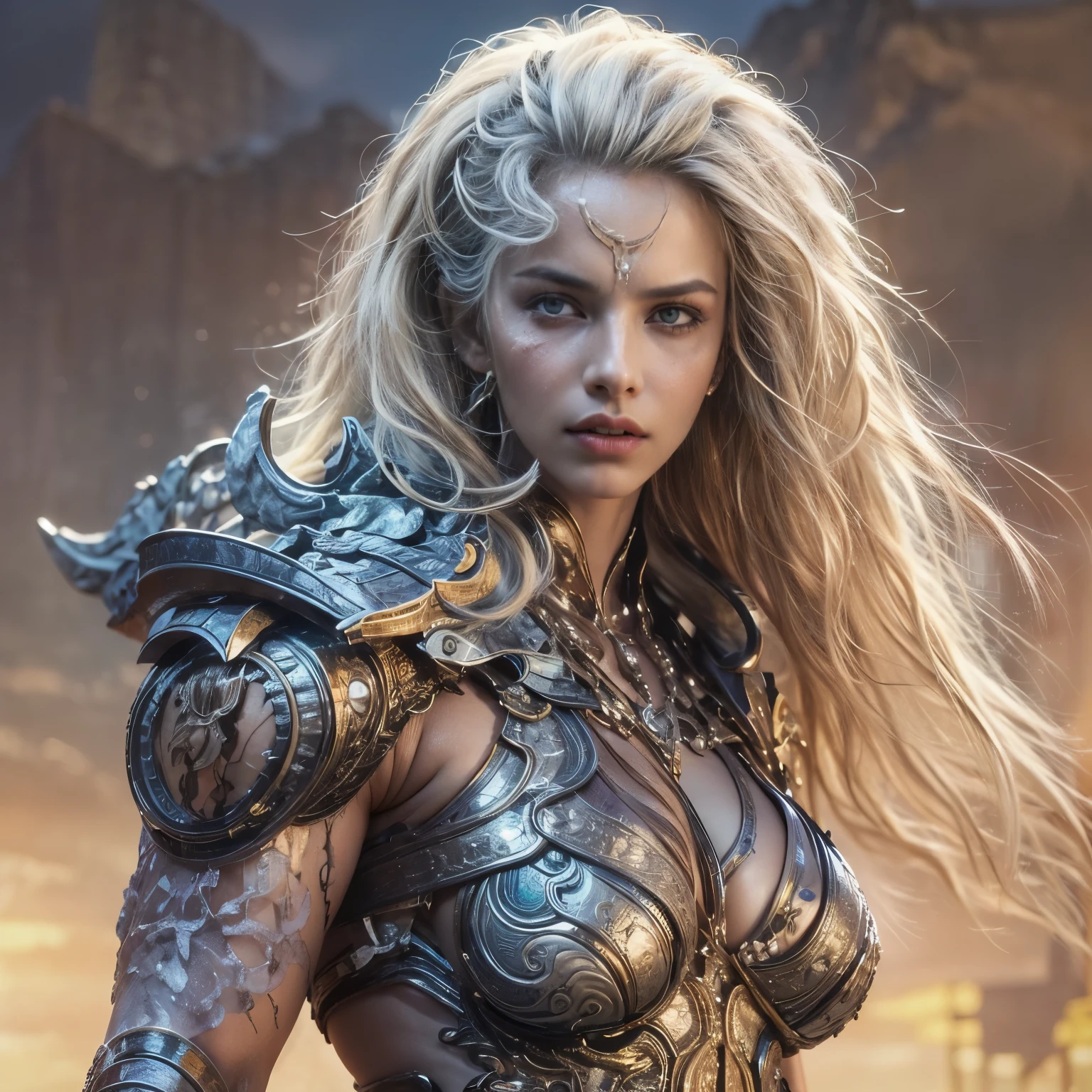 1 female alien, The Predator, warrior, (very beautiful:1.2), (intense gaze:1.4), (Predator:1.1), long dark nails, NSFW,  nipple, thick eyebrows, Shining sky blue eyes, the most beautiful face in the universe, platinum blonde,

A woman with an very beautiful face, her intense gaze fixed on her prey, fundamental power that cannot be denied.

(very beautiful toned body:1.5), (super muscular physique:1.2), (prowl:1.3), (smooth movement:1.4),

her beautiful body, muscular and toned, She moved smoothly and gracefully as she wandered., Ready to attack immediately. The Predator within her was always on