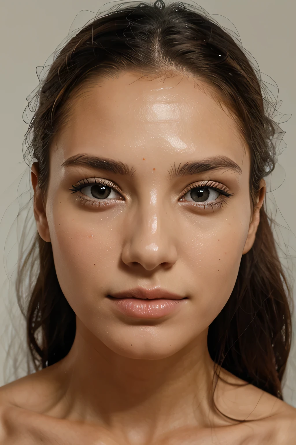 woman's face with clear skin