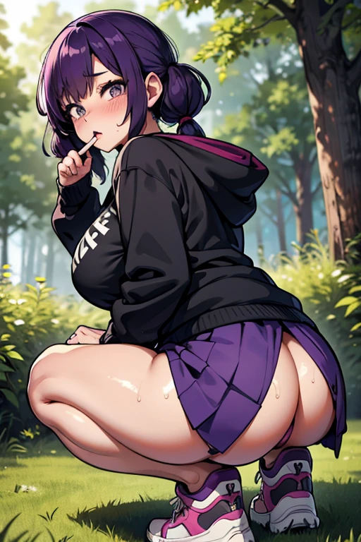 masterpiece、8K、beautiful girl,underwear pants、T-shirt、Clearly depict the contours of the face,Clearly delineate the outline of the eyes,Describe the whole body,purple hair、oily skin、twin tails、fine skin、barefoot、plump breasts、upward glance、blush、stick out tongue、real high school girl、Sex、sexy、plump butt、hostel、emphasize the buttocks、stand up