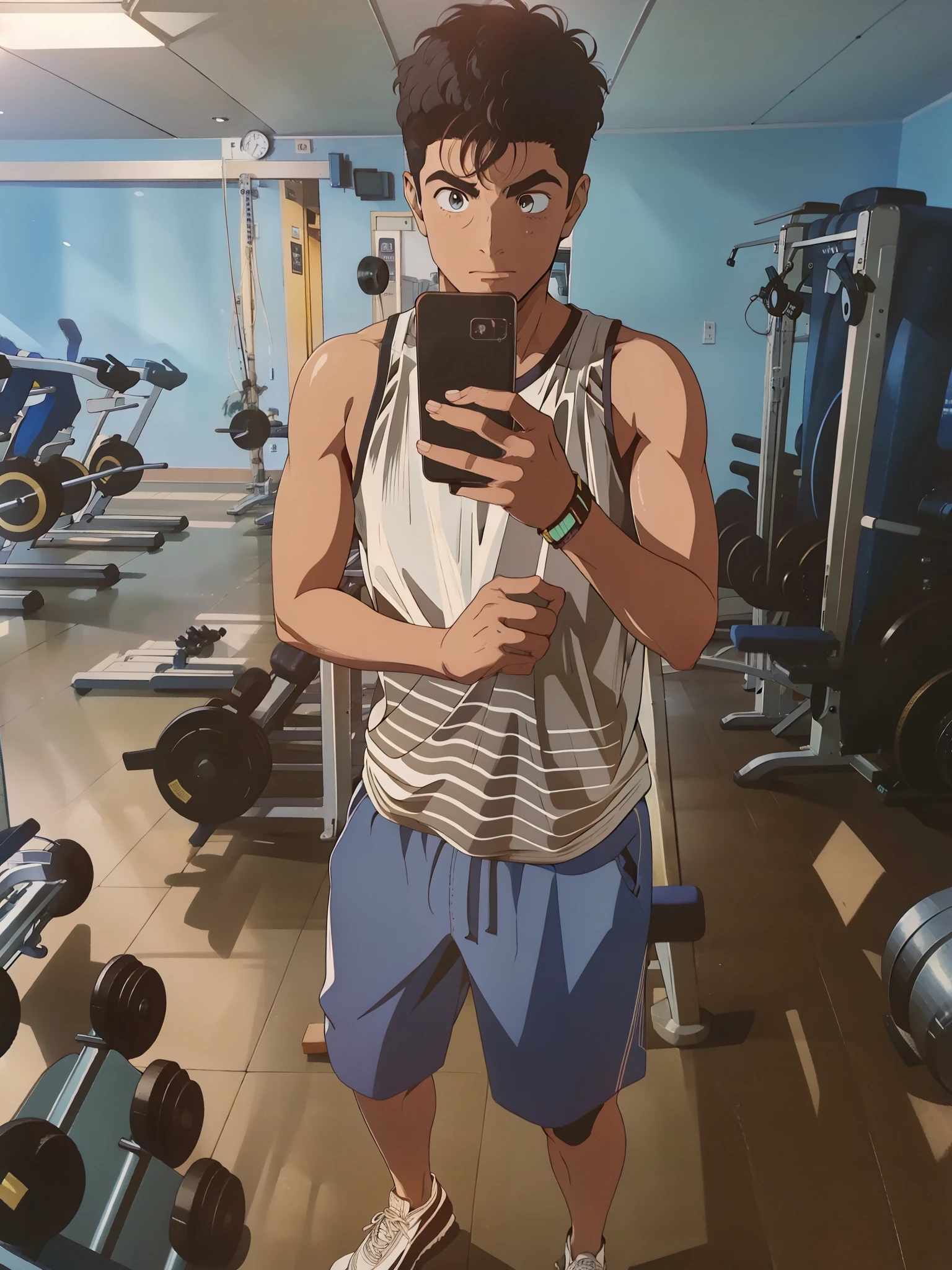 arafed man taking a selfie in a gym with a cell phone, fit pic, working out, 2 , in a gym, 2 8 years old old, 2 3 yearsng a low cut ta body picture, 2 2 years old, 21 years old, 2 4 years old, 3 