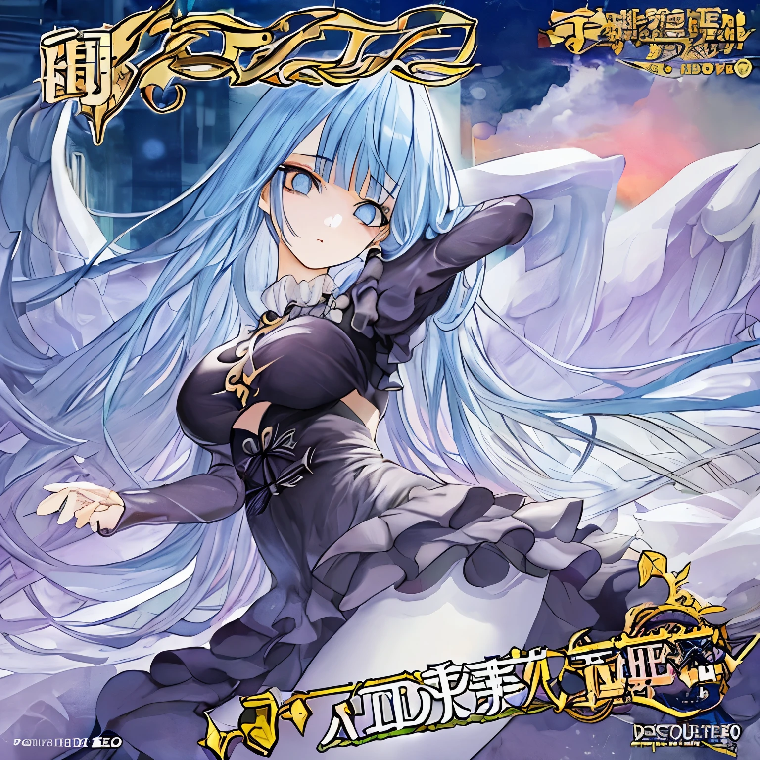 capa de anime de um olho gigante flutuando em uma cidade com o nome sendo "eyes don't lie,eyes don't lie"