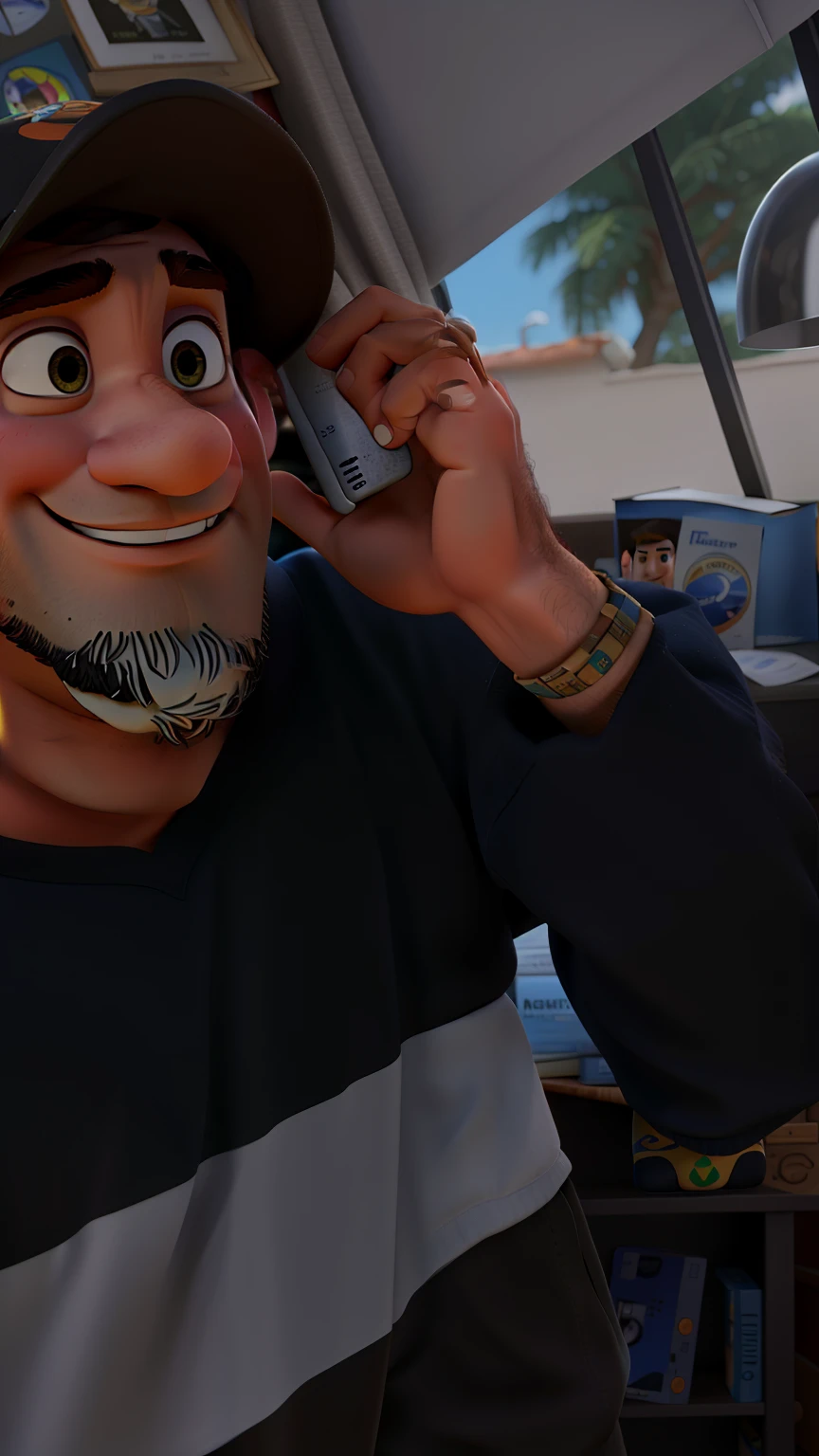 Estilo pixar alta qualidade melhor qualidade homem com barba curta