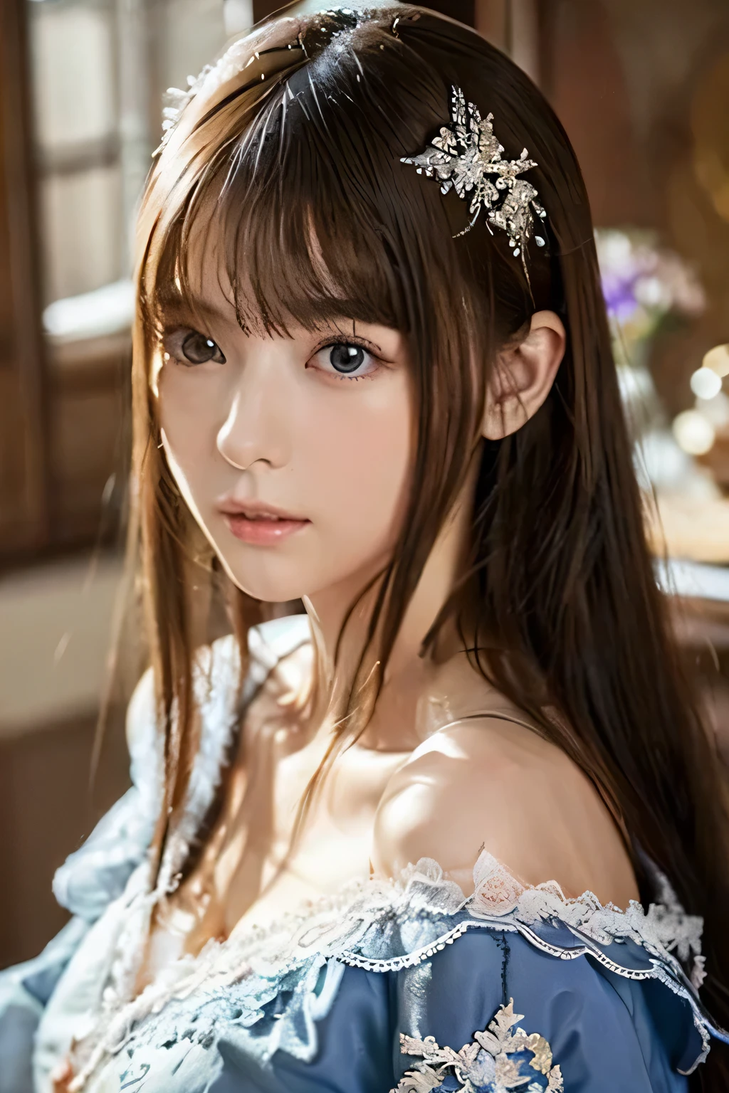 Konzentrieren Sie sich auf die Menschen。Realistically create and express the most brilliant composition of a person&#39;s masterpiece))、(((highest quality)))、((super detailliert))、(surreal)、(sehr detaillierte CG-Illustration)、(Very delicate and beautiful)、The girl is Meisterwerk、highest quality、Realistic skin feel、realistischer Stoff、Wir stellen eine realistische Illustration vor, which focuses on the center front of a girl with realistic and highly detailed eyes..。Das ist die absolute Regel, And the next sentence describes the image quality。 The greatest painter in human history meets incomparable beauty、Inuiku Ichigo is the best Meisterwerk ever., The most beautiful picture of my life.。 We present exquisite beauty and fascinating aesthetics。