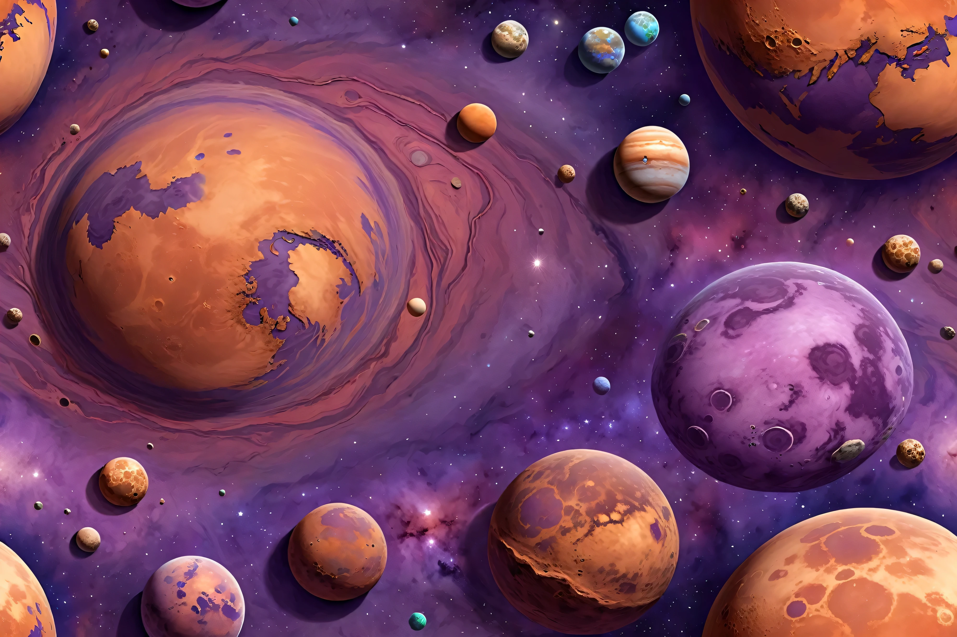 seamless texture map for a purplish colered planet