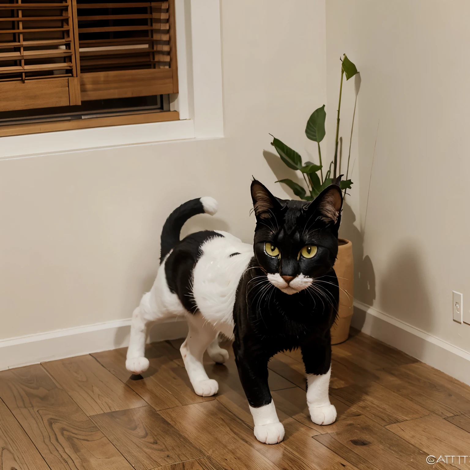 Gato ninja blanco