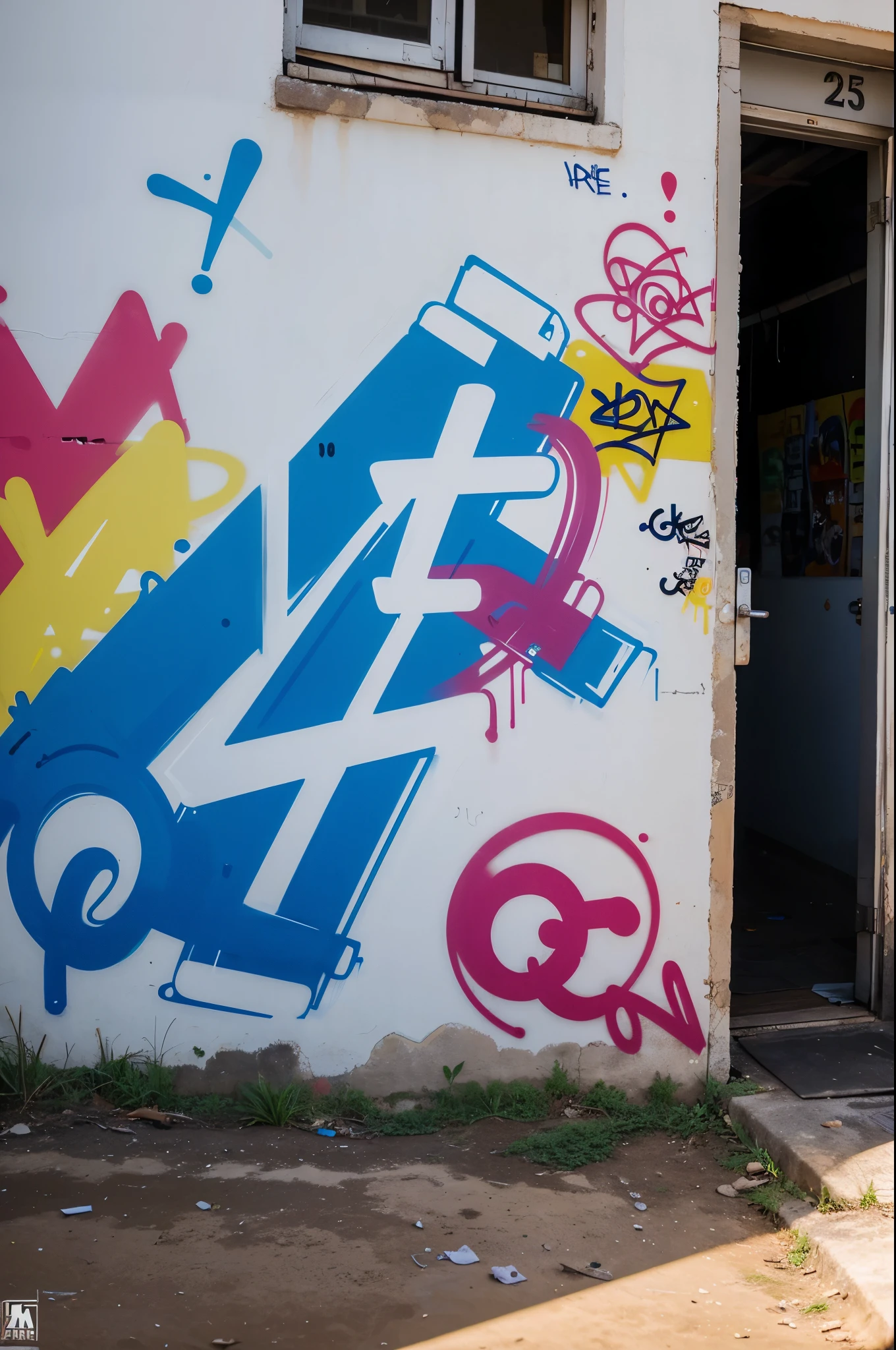 Um graffiti escrito kone