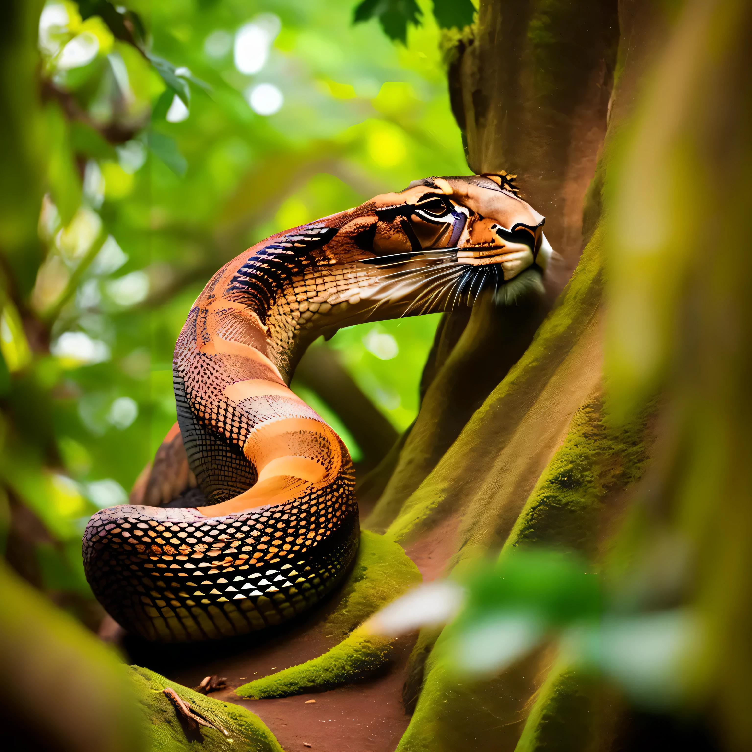UMA COBRA GIGANTE, lion head