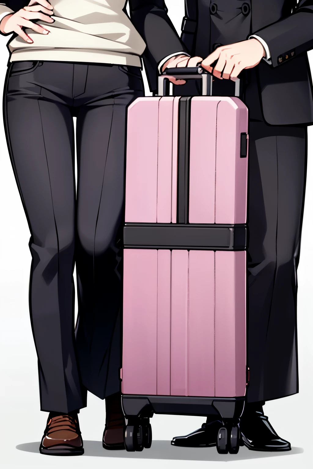 I want a UI design icon that represents suitcases or luggage. The design should be simple and consist of clean, minimal lines. The icon should show one or more suitcases, preferiblemente de perfil, with minimal details. No se deben incluir detalles excesivos, como asas, ruedas o etiquetas. The lines should be thin and elegant, and the overall design must be easily recognizable as suitcases or luggage. El icono debe transmitir la idea de viaje y transporte de manera clara y concisa. image size 512x512