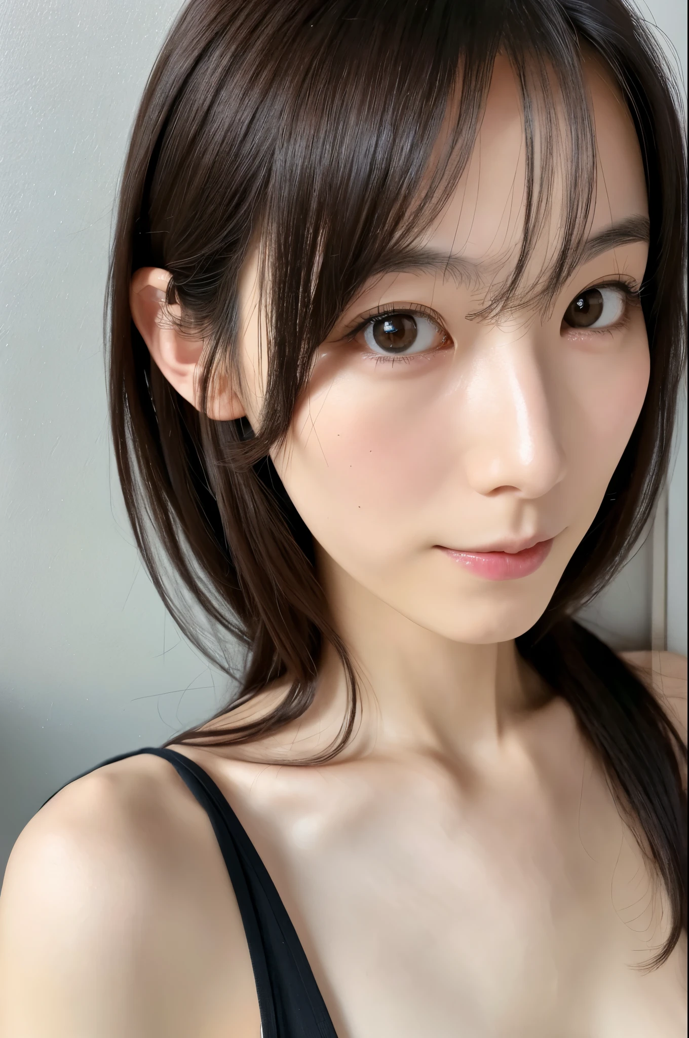 High quality, High resolution, 8K, masterpiece, Skinny Japanese lady, 30 years old, cute face, beautiful face, detailed face, beautiful eyes, detailed eyes, small breasts, very thin waist