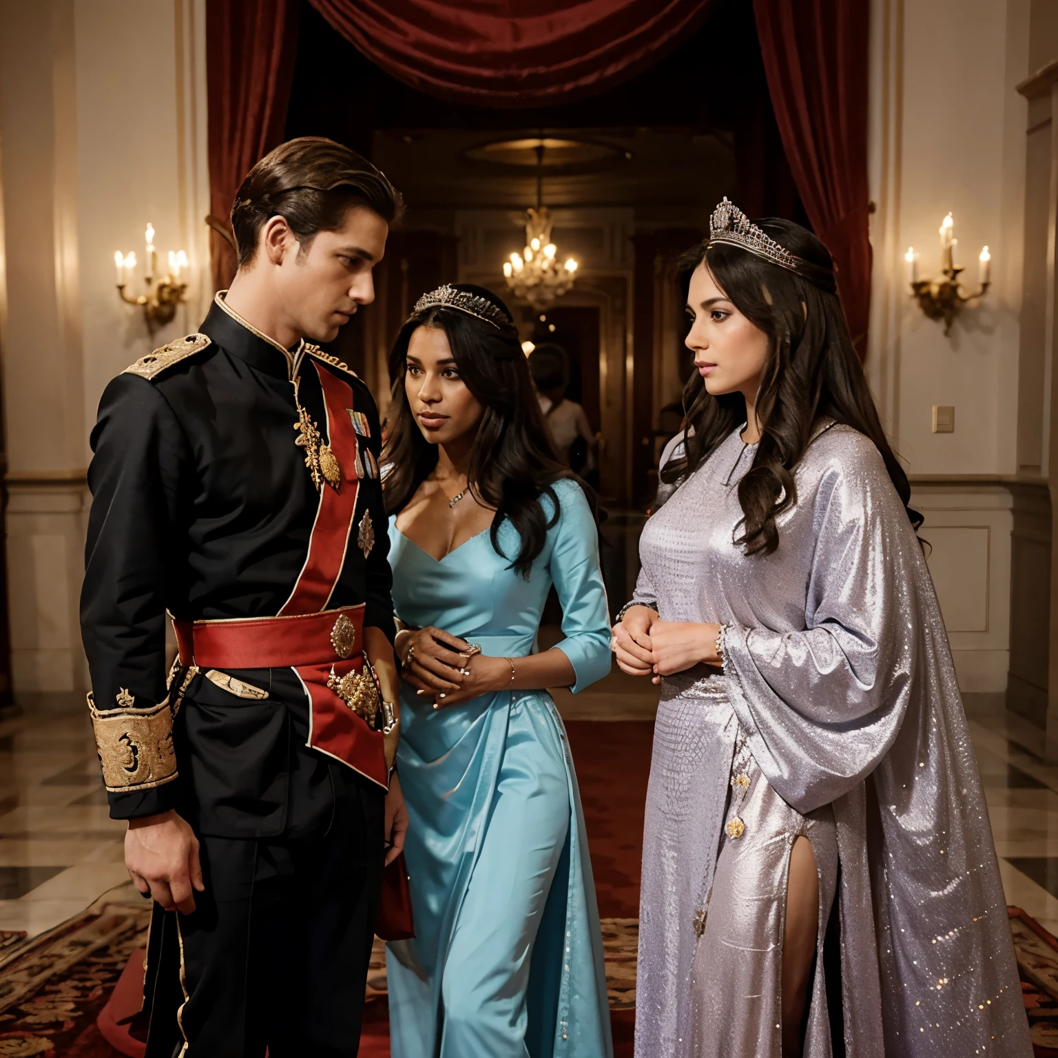 Royalty, prince and princess talking