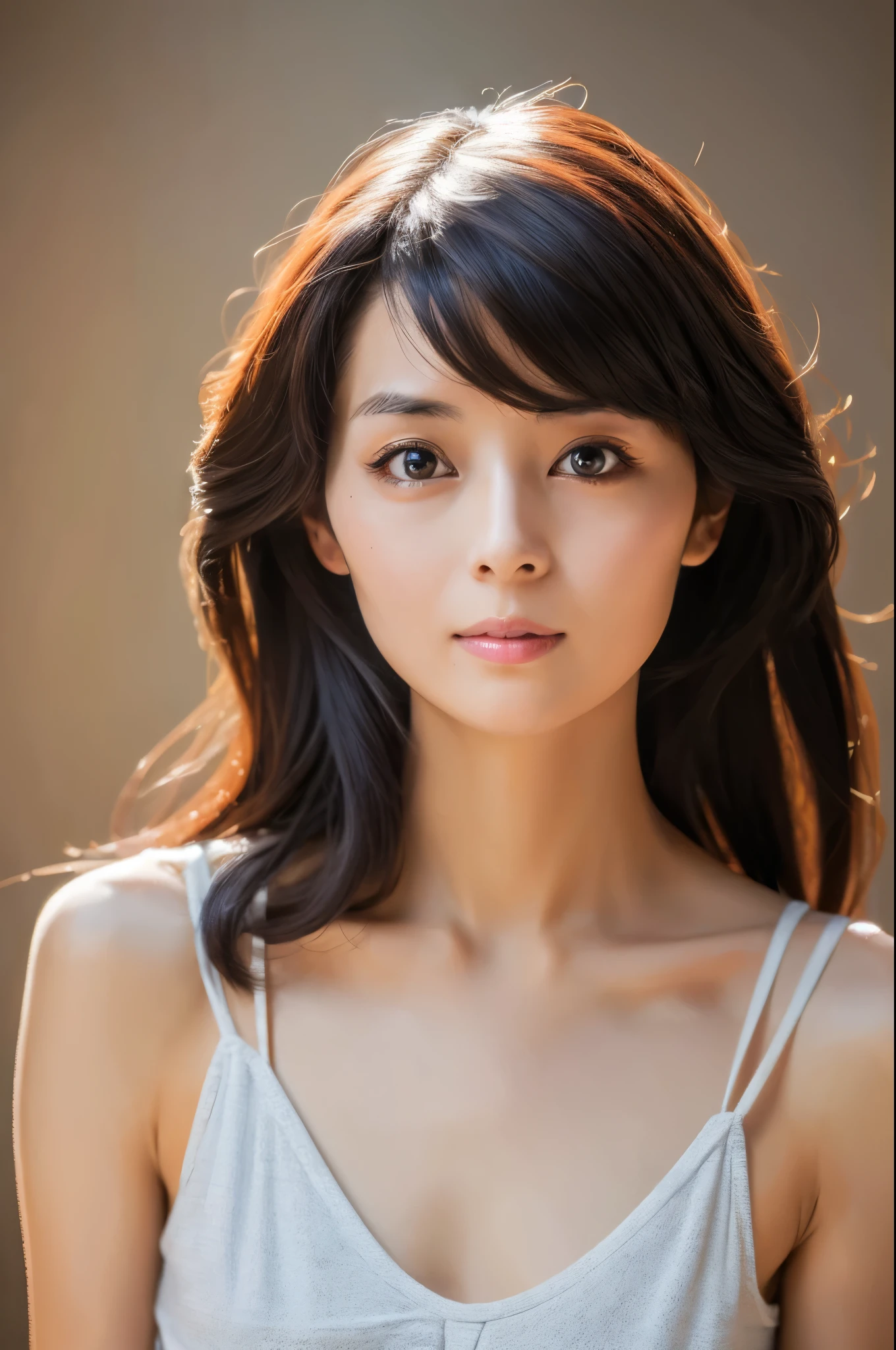 High quality, High resolution, 8K, masterpiece, Skinny Japanese lady, 30 years old, cute face, beautiful face, detailed face, beautiful eyes, detailed eyes, small breasts, very thin waist