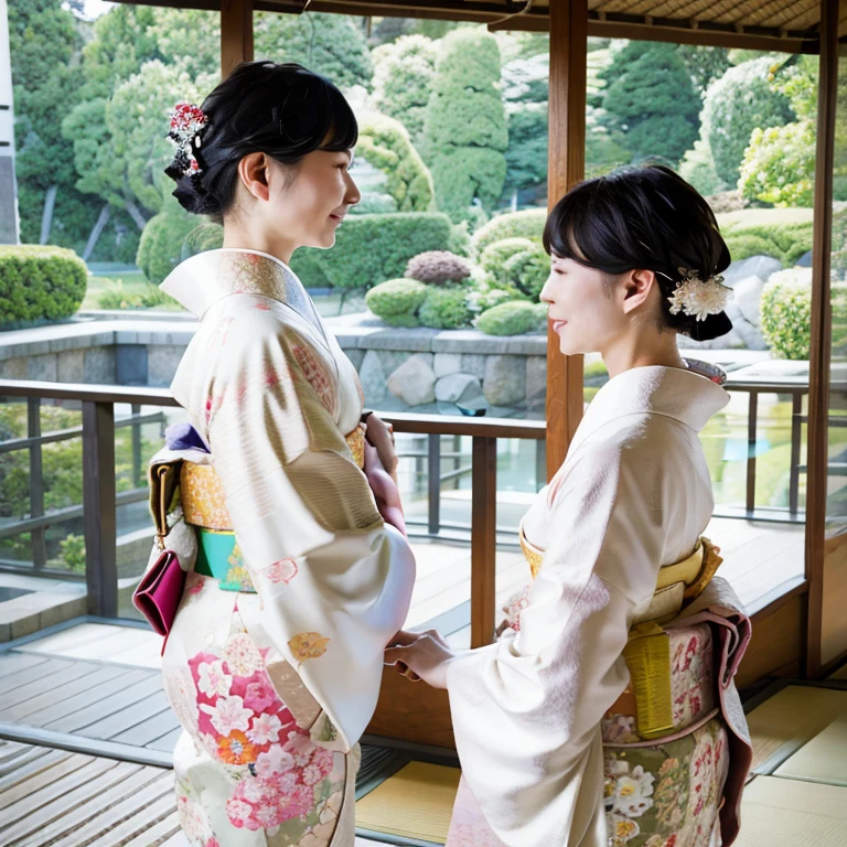 ((Top Quality)), ((8K)), ((Masterpiece: 1.3)), (Perfect Appearance), (Photorealism: 1.2), Japanese woman in kimono, 1girl, solo