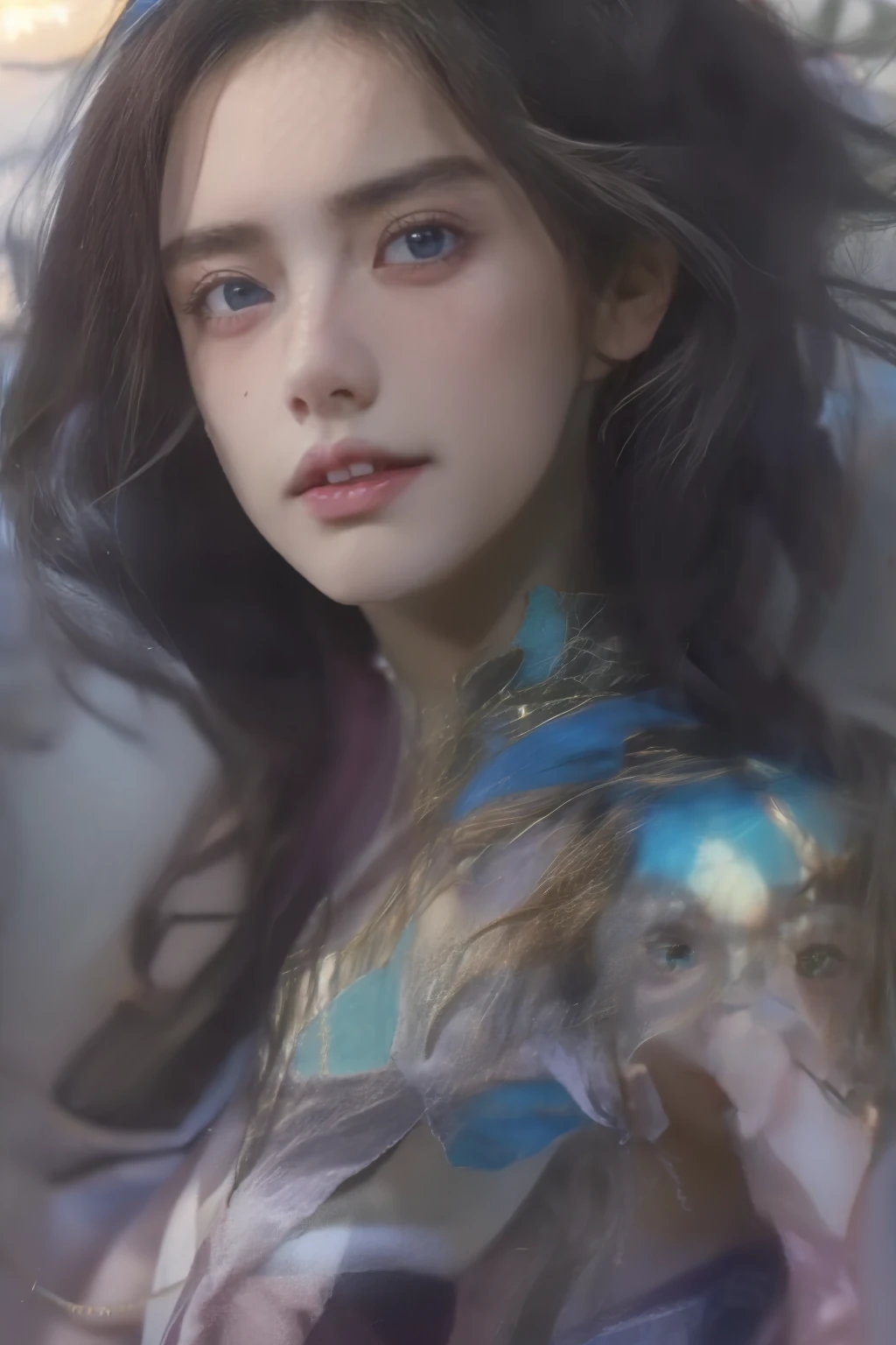 From Side, Photorealistic, Official art, Unity 8k wallpapr, 8K Portrait, Best Quality, Very high resolution, (Incredibly beautiful nature background:1.6), One girl, One beautiful teenage italian girl, , Obscene, (Sexy and glamorous:1.1), (A coquettish expression:1.6), (small breasts with raised pink areolas,:1.6), Vulgarity, (seductively smiling:1.2), (full body1.0), (erotic posing:1.5), (Magic Attack Pose:1.6),(magical effects like sparkles or energy:1.5), (Electric shock from hands:1.1), (Detailed blue bodysuit with beautiful fractal or marble design:1.5), (Beautiful and d delicate ruby, topaz, emerald and sapphire jewelry:1.45), Beautiful seductive face, Portrait, (Thick eyebrows:1.2), (Big purple eyes:1.2), Beautiful eyes with fine symmetry, (Ultra detailed eyes:1.4), (High resolution eyes:1.1), Intimate face, (ultra detailed skin texture:1.4), White skin, pale skin, Perfect Anatomy, Thin, (Beautiful toned body:1.1), Hair Bow, (Moist skin:1.1), full of sweat, No makeup, dark circles, Good anatomy, Focus Face, goodlooking, (Emilia Clark:0.6) (Emma watson:0.3),(Jennifer Connelly:0.4), (sensual face:1.5), Elegant face, Nice, Dolce, Cyberpunk Sci-Fi, (Gauntlets with intricate and beautiful designs:1.2), Blurred background, Blurred foreground, depth of fields, (Motion Blur:1.1), Complex and colorful biomechanical bodysuit, Zentangle, mandalas, Entangled, (Small breasts:1.2), Sheer breast, (Beautiful :1.2), (NSFW:1.2), large hips, drivel, Juice stain, grabbing on breasts