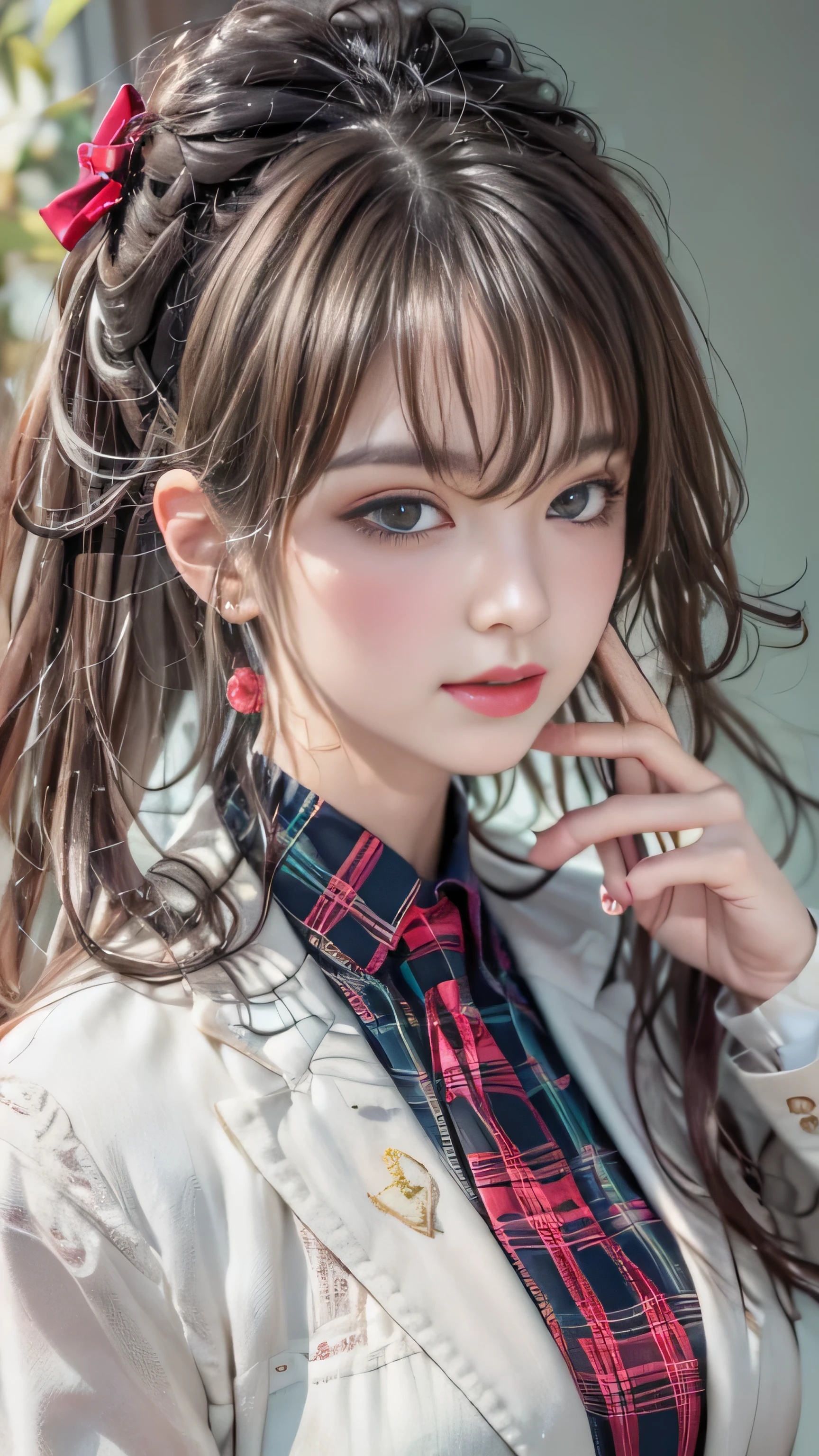 A close up of a woman with long hair wearing a jacket - SeaArt AI