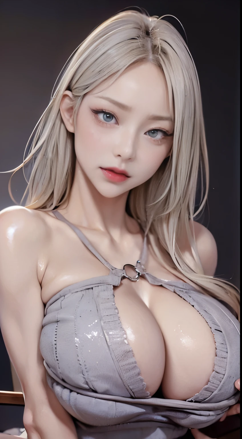 (8K, Raw photo, reality的な:1.25), table top, highest quality, shape, Super detailed, delicate details, High resolution, 8k wallpaper, 完璧なダイナミックな構shape, cinematic lighting、(key light:Front diagonal 45 degrees, fill light、Backlight、Shadow、blue and orange color palette), accurate human body、knowledgeable person、Correct five-finger、Raw photo、 4K - ultra-vivid、highest quality, masterpiece, 超High resolution, (reality: 1.4),
(((oil skin,glowing skin、reality的な skin texture、fine and beautiful skin、shiny skin、shiny skin)))、
upper body shot, camera angle is low, written boundary depth, Focus on the center, fine eyes, perfect face and eyes、
fine and beautiful eyes, natural lip, (Sexy gray knitted dress:1.3), (((huge breasts :1.2, and saggy breasts:1.1))), cleavage, 完璧なshiny skin, perfect skin, (((glossy white skin))), Tears Kuroko、moist lips, innocent big eyes, fine eyes, walk, dim road、field、全身shape、深夜のfieldの公園、(((((big breasts))))),(full shot: 1.8),Lazy look、smile、((seducing woman)), (full shot: 1.8)