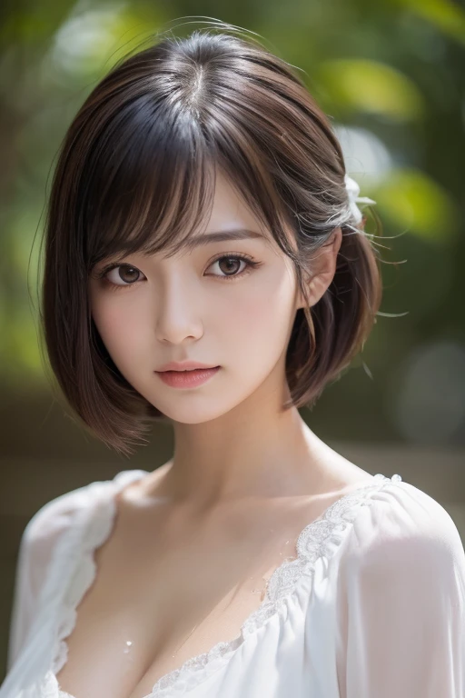 ((highest quality, 8K, masterpiece: 1.3)), woman (full body portrait, front, doll wear, wet clothes, cleavage), seabird, Catch Pose, short dress, overhead camera, sharp focus: 1.2, cute woman: 1.4, (((hairstyle random)), wet hair, highly detailed face、skin、hair texture, detailed eye, double eyelid, 白いskin, beautiful and delicate nose, かわいい若い日本のwoman, 28 years old, at a dynamic angle, eyeに心地よく、Thought-provoking composition, Emphasize the subject&#39;s hair, eye, words and actions, While creating a melancholy feeling characterized by calm tones and contrast between light and shadow.,