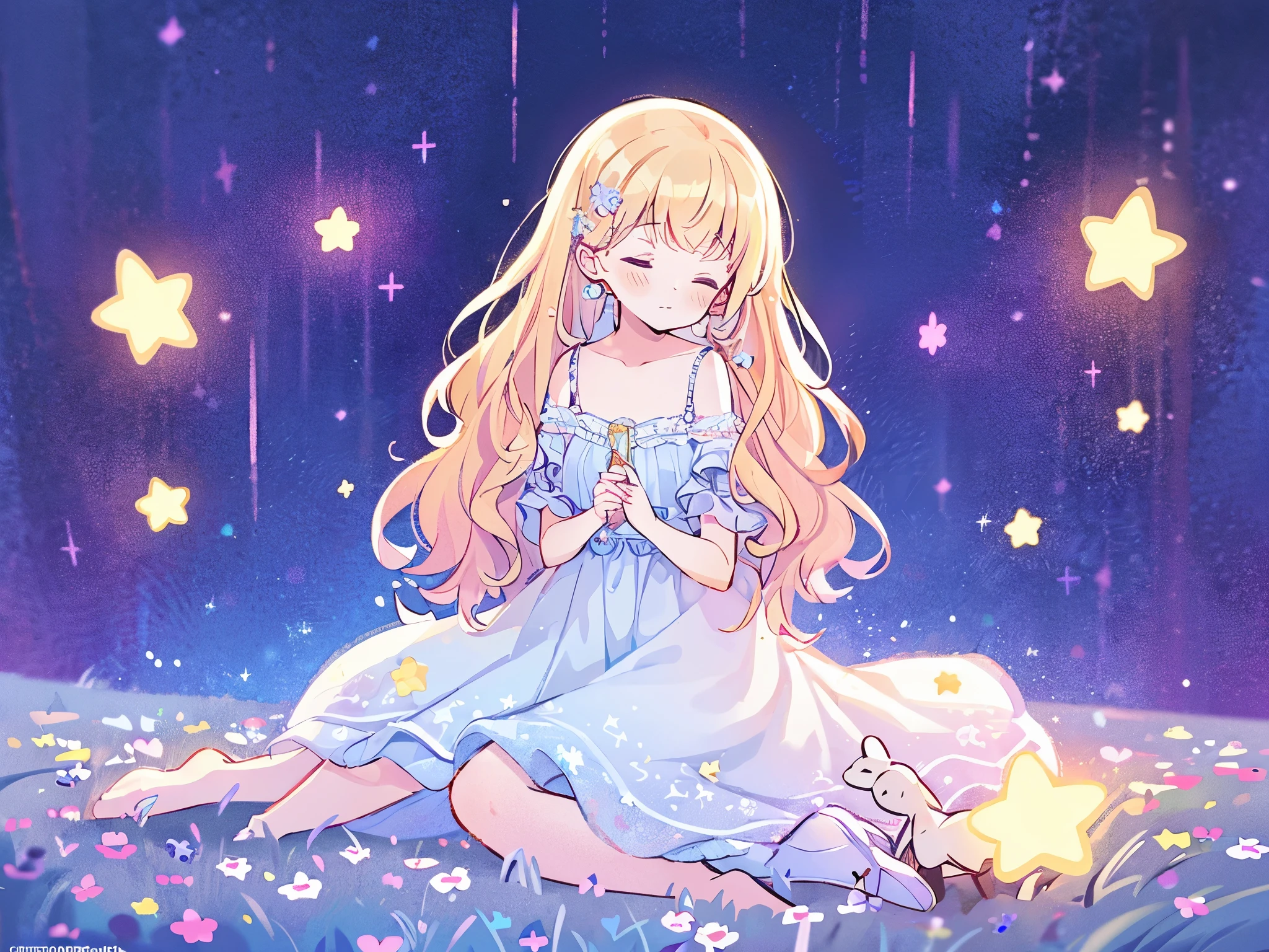 complex background, wishing star background, a woman wearing an ethereal mystical pink translucent dress that reflects the stars, perfume promo art, mystic, complex drawing, highly detailed, Covergirl brand, promo art, artistic rendition, ethereal, starry night, midjourney style