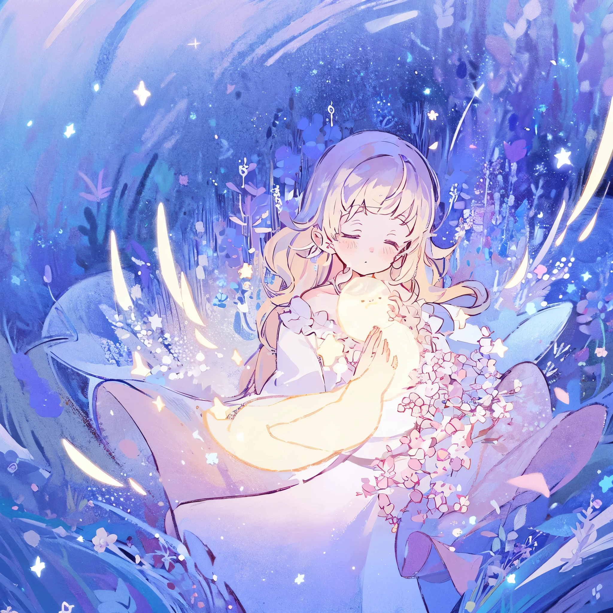 complex background, wishing star background, a woman wearing an ethereal mystical pink translucent dress that reflects the stars, perfume promo art, mystic, complex drawing, highly detailed, Covergirl brand, promo art, artistic rendition, ethereal, starry night, midjourney style, beautiful, serene composition, perfection, sharp focus, intricate details