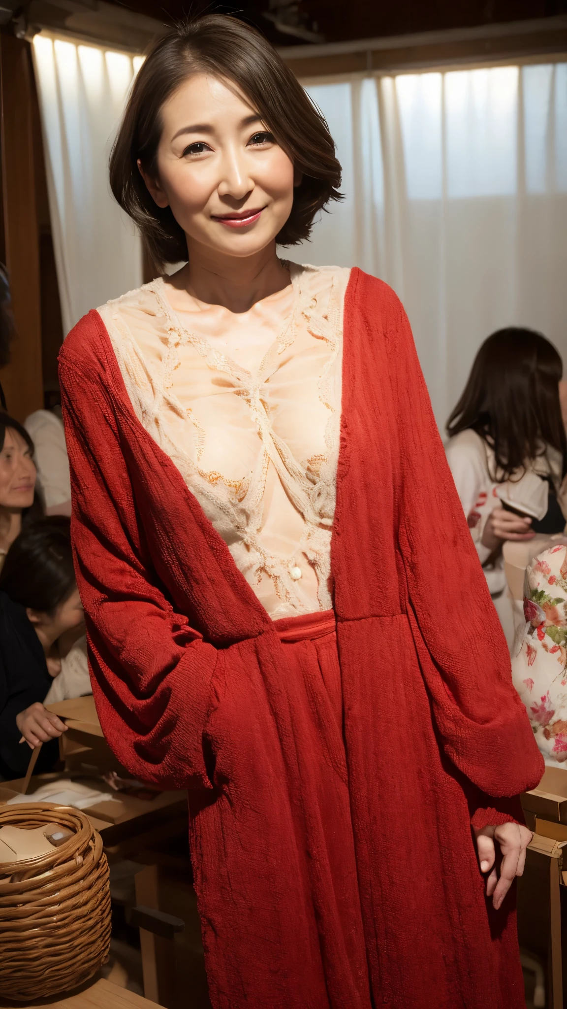 remove background, in the spotlight, gravure, facing the front, ((old)), flashy makeup, red lips, from the chest up, masterpiece, highest quality, Super detailed, realistic, super dense skin, perfect anatomy, (1 Japanese mature woman), (alone), 120 years old, big breasts, Mature Pornstar, Glamour, sexy, pure white skin, looking at the viewer,