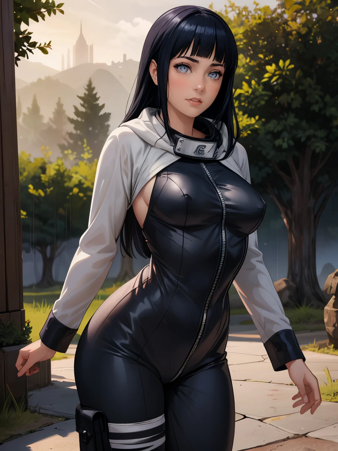 ((masterpiece)), (best quality),, official art, extremely detailed CG unity 8k wallpaper, highly detailed, shiny skin, Depth of field, vivid color,, 1girl, (curvy:0.6), (full body:0.8), girl wearing sexy clothes, sexy , portrait sophie mudd, casual pose, gorgeous young model, cute young woman, a beautiful -aged girl, very pretty model, young , cute young girl, beautiful young girl, beautiful model, long black/blue hair, dark hair, shiny hair, young and cute girl, girl, Hinata, Naruto, Hinata anime, anime, looking at me, high shadow texturing, shadows included, looking epic, epic background, epic place, single person, nobody else, wearing swimsuit, wearing somethink cute, wearing cute dress, adorable, kawaii, cute, proud, happy, definision of happines, rainy day, rain, light source, epic lighting, sunning, 18+ , epic background, super epic backgorund, backgorund theme, suepr shadowing, shadows, dynamic lighting, wearing sexy clothes of random color, (Background: sunset, sunny forest, nature), poses: (Poses: sexy pose), light face, light outline lines, realistic, hyper detailer, high details