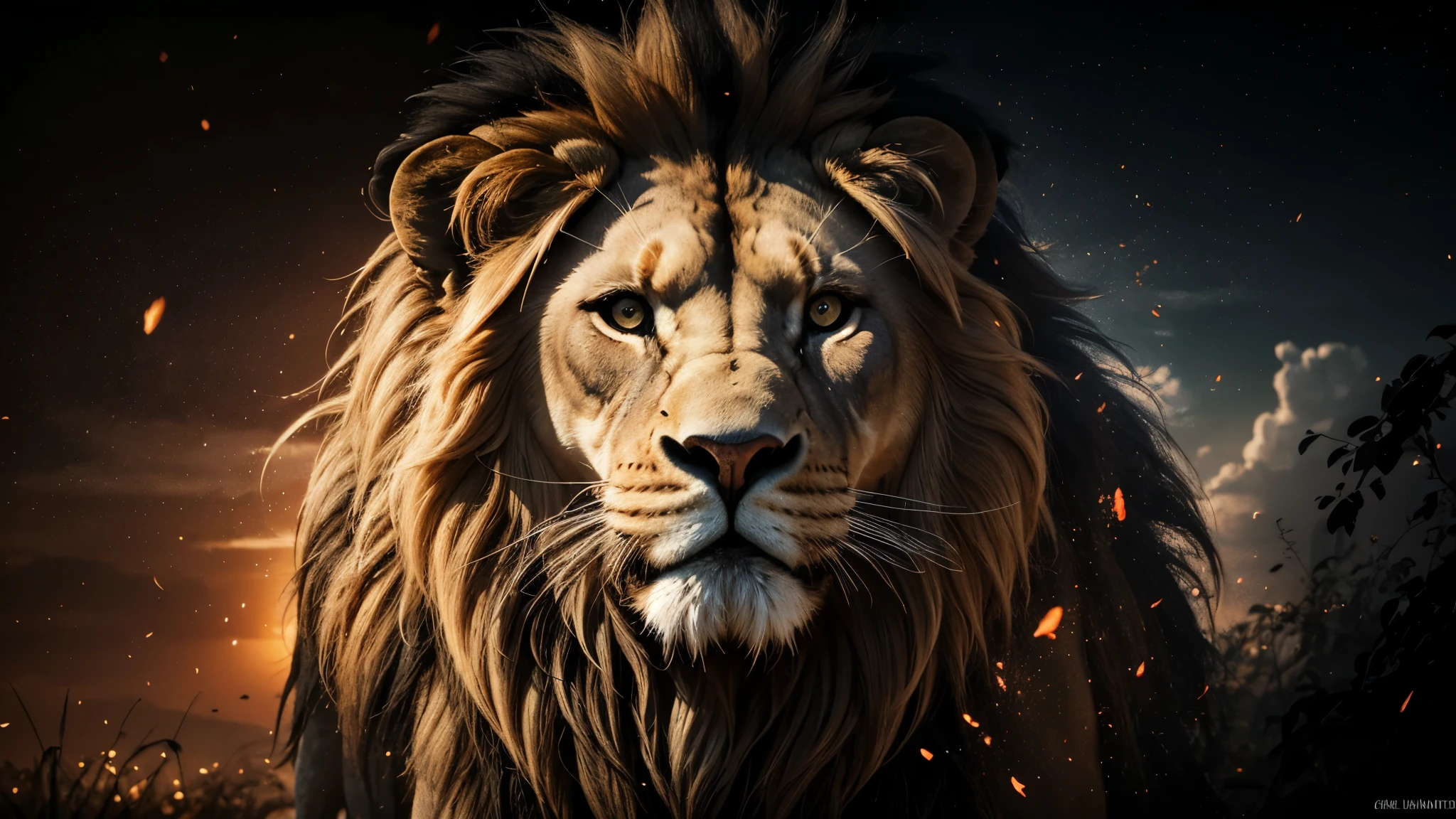 Lion, Divine Lion, naturais, Natureza, Natureza, Linda, Rendering, fotorrealista, UltraHigh definition, 4K, texturasdetalhadas, thunder, sombras detalhadas, cores detalhadas, por do sol, sol se pondo, Sunset, Natureza Linda, Grande Divino, por do sol, contraste detalhado, Contraste realista, high resolution, cores detalhadas, fogo, eletricidade, divina criatura, 8k, realista detalhado, 16k, 8k, High definition, contraste detalhado, Contraste realista, high resolution, cores detalhadas, fogo, eletricidade, divina criatura, 8k, realista detalhado, elegante, Rendering 4K, Texturasdetalhadas High definition,