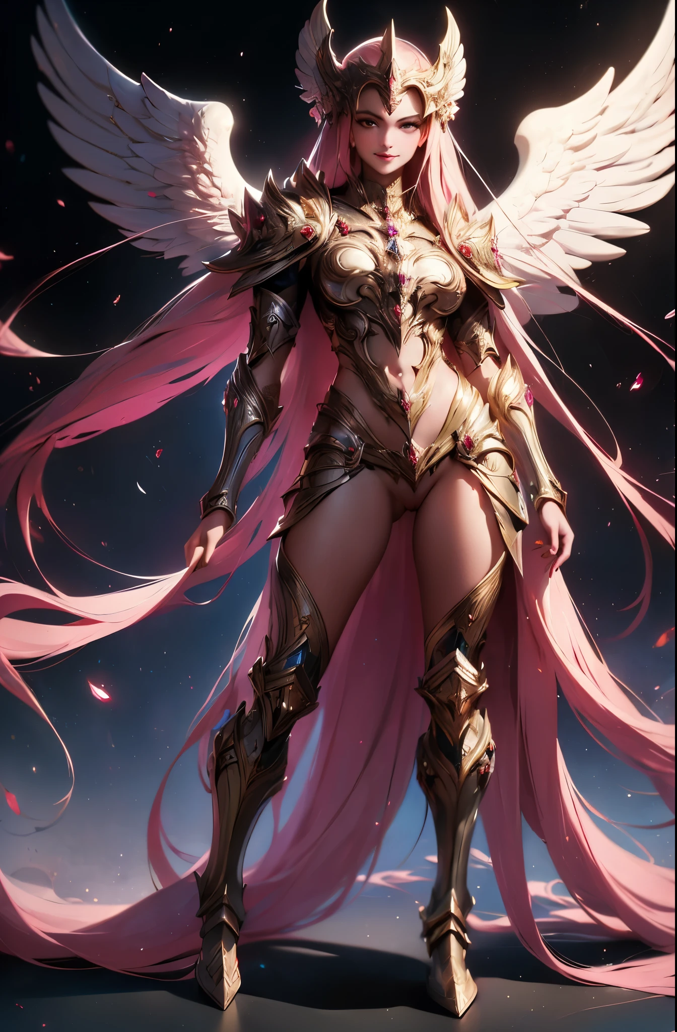 um close de uma mulher com uma caveira no ombro, Anjo majestoso de corpo inteiro, garota anjo cavaleiro, angel in plastic armor, anjo feminino alto, linda garota anjo ciborgue, pretty female cleric, cushart krenz arte chave feminino, serafim, Conceito de personagem do Shadowverse, deusa. detalhes extremamente altos, ([long hair hair]:1.8), (full body:1.8), (full-body standing image:1.8), (upper body up:0.3), (hyper realistic:1.4), (realistic:1.3), (best quality real texture skin), (The Celestial Warrior Angel of the Lord: 1.6), intimate friends, (They are holding each other:1.2),(Detailed iridescent  with beautiful fractal or marble design:1.5), (Beautiful and d delicate ruby, topaz, emerald and sapphire jewelry:1.6), (:1.4), (Open vgina:1.4), ( smile:1.2), (raunchy:1.2), (Immoral:1.2), (small  with beautiful raised pink :1.5), (), (Expression of :1.2), (Incredibly beautiful nature background:1.6), (18 years old:1.5), ( and glamorous:1.1), (A coquettish expression:1.6), (seductively smiling:1.6), (Full body), ( posing:1.5), (Thick eyebrows:1.2), (Big purple eyes:1.2), (Ultra detailed eyes:1.4), (High resolution eyes:1.1), (ultra detailed skin texture:1.4), (Beautiful toned body:1.1), Hair Bow, (Moist skin:1.1), (sensual face:1.5), ([long hair hair]:1.8), (full-body standing image:1.8), ([long hair hair]:1.8), (full body:1.8), (Best quality, 4K, 8K, A high resolution, Masterpiece:1.2), ((loli)), ((18yo)), ((female child)), (1girl), ((lolita))