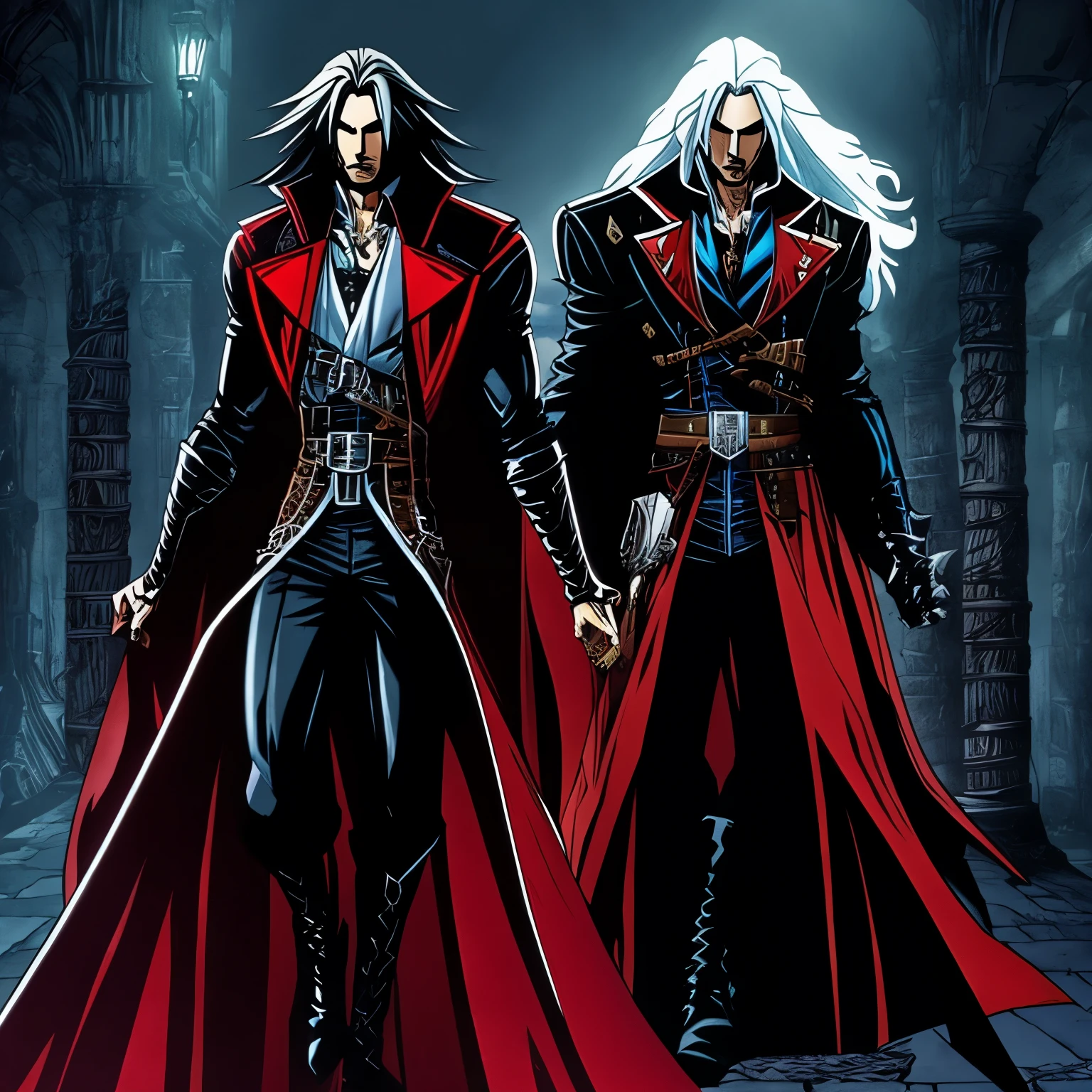 Um personagem inspirado em alucard de Castlevania e Gambit de X-Men