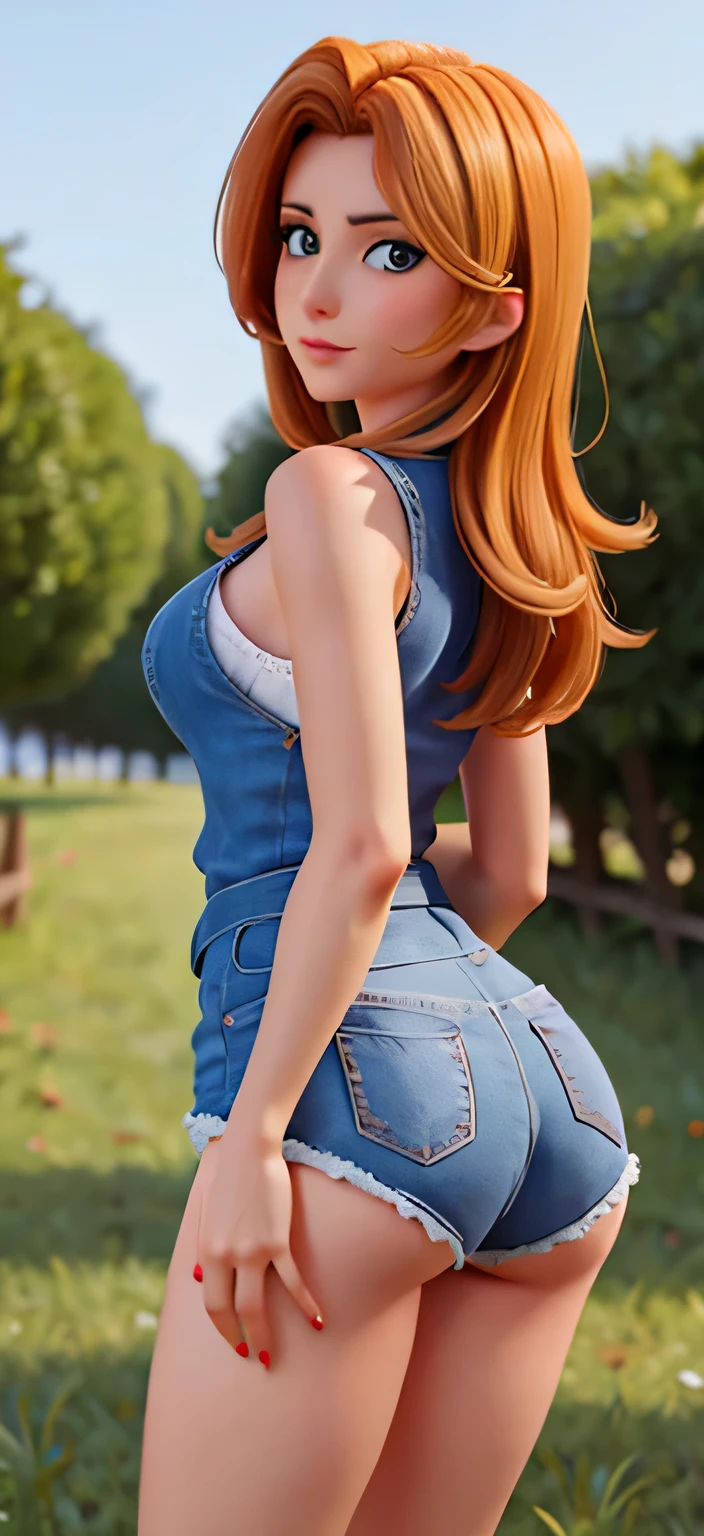 8k, 1girl, nude, ((masterpiece)), ((best quality)), (ultra-detailed), highest quality, beautiful detailed, (((realistic))), hyper realistic character, bright pupils, detailed eyes, expressive eyes, makima, red hair, single braid, bangs to the eyebrows, two side bangs, ((Ringed orange Eyes)), sharp_eyes, naughty face, ultra detailed, ((nsfw)), naked, vagina, vaginal, pussy, asshole, a beautiful woman posing, sexy position, (full body), big tits, she is looking down, head tilted down, FULLY NAKED, VAGINA, CLITORIS BETWEEN LEGS, PUSSY, bedroom, ass focus, view back side,