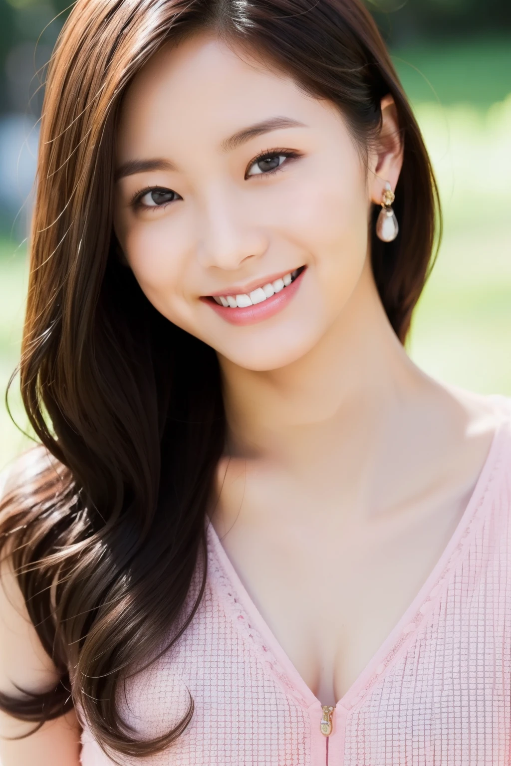 one beautiful girl, Best Quality, smiling