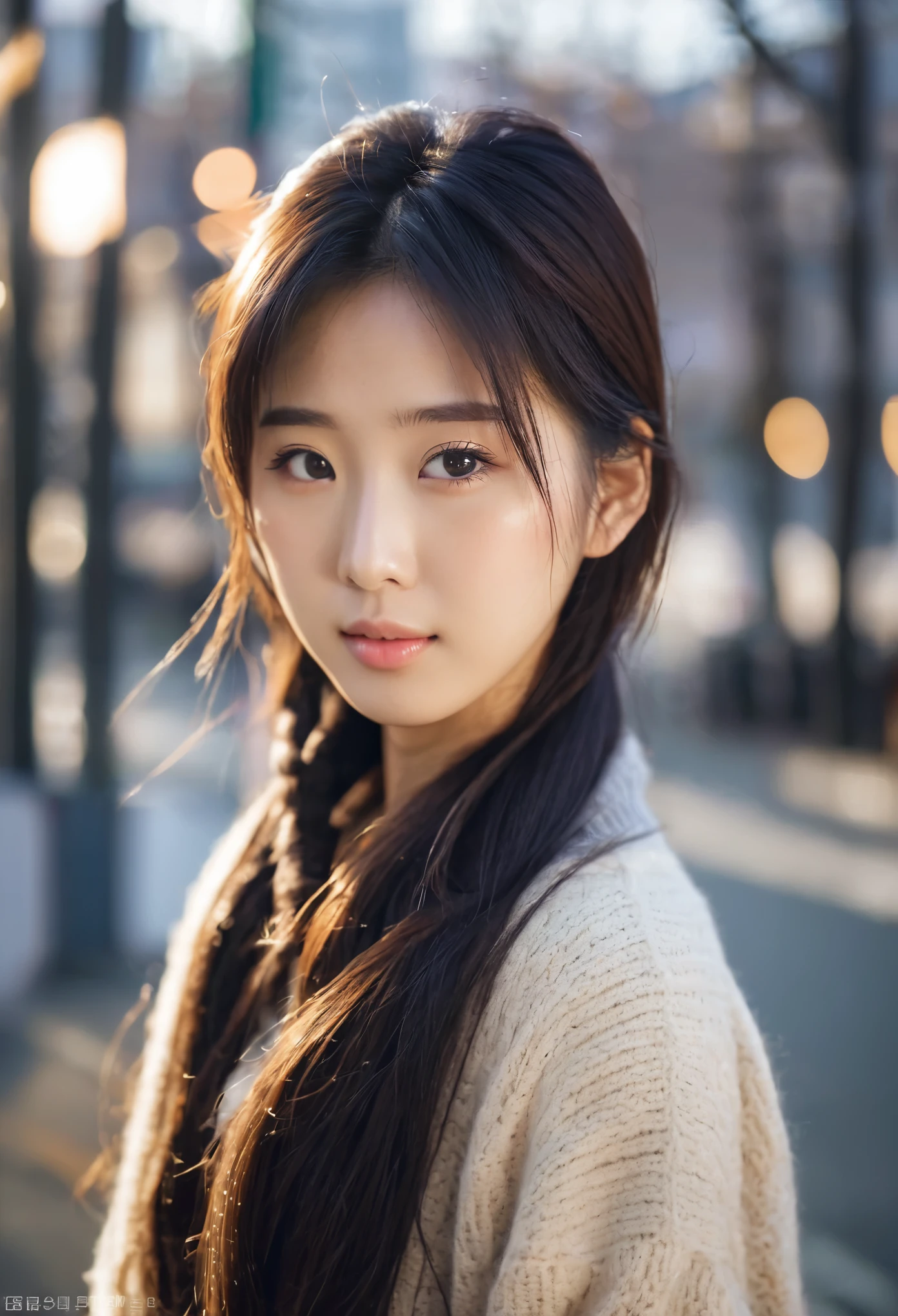 a close up of a woman with long hair and a sweater, young adorable korean face, beautiful japanese girls face, young cute wan asian face, korean girl, girl cute-fine-face, beautiful young korean woman, beautiful asian girl, gorgeous young korean woman, portrait of a japanese teen, portrait cute-fine-face, beautiful young girl