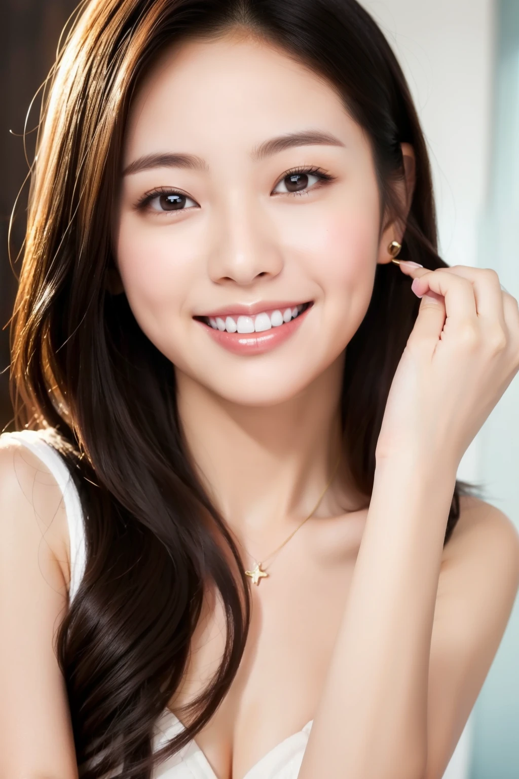 one beautiful girl, Best Quality, Gleaming smile