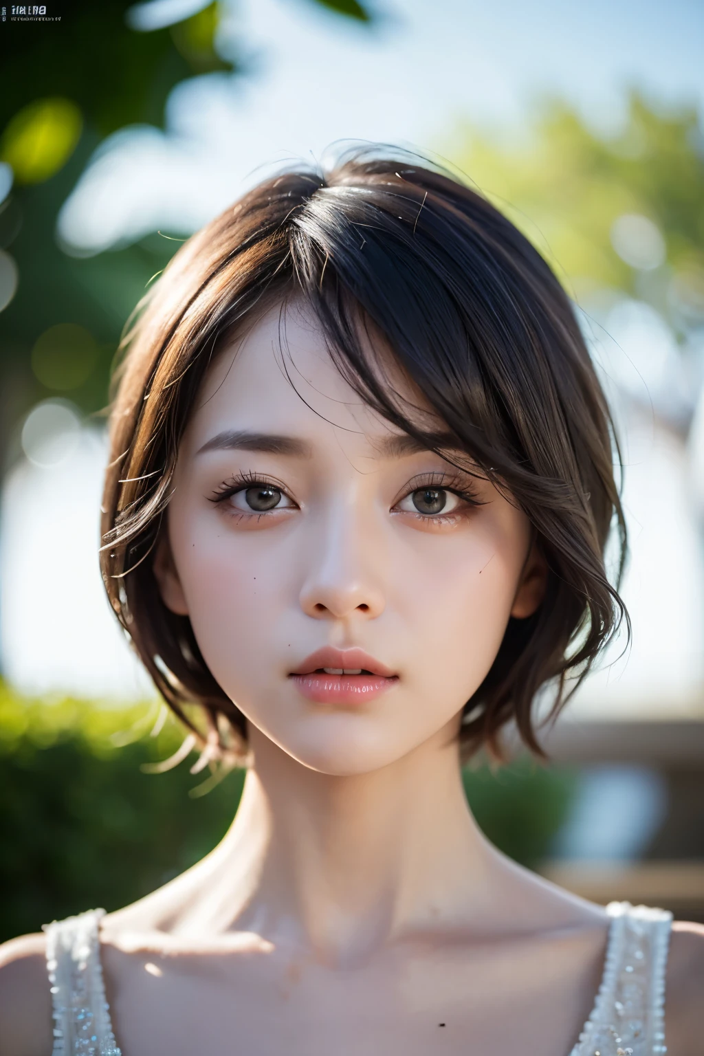 (no:1.5), enlargement, masterpiece, best quality, RAW photos, realistic, face, incredibly absurd, Beautiful girl, cute, Short hair, depth of field, mackerel, very detailed, in detail, very detailed, very detailed eyes and face, sharp eyes, realistic pupils, sharp focus, cinematic lighting