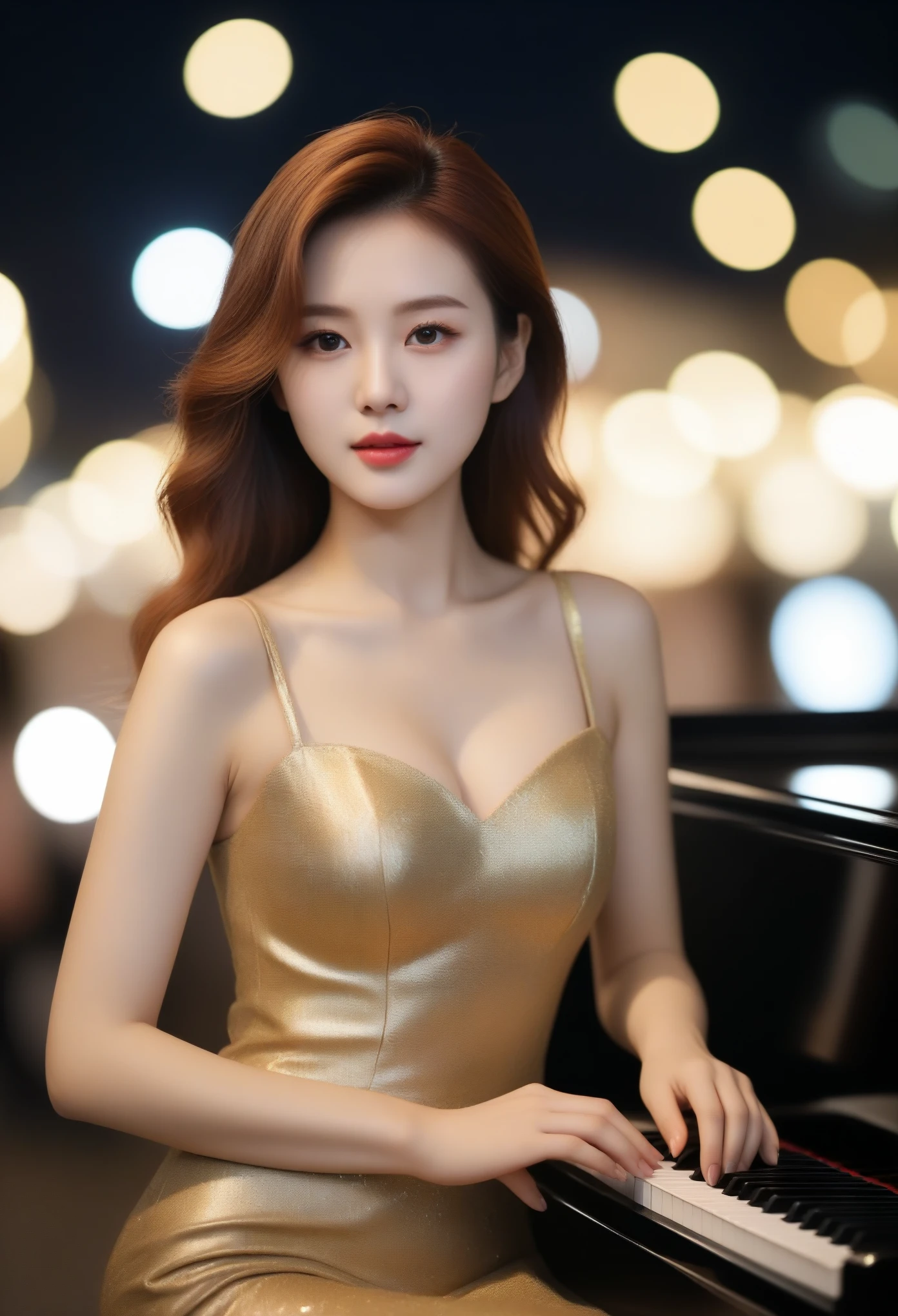 ((An ultra-high picture quality、top-quality、8k picture、​masterpiece:1.3))、Crisp focus:1.2、Beautiful woman with perfect body shape:1.4、Supreme Beauty、Super Slender、abdominals:1.2、((Brown hair、short-hair、Hair Styling Arrangement、beutiful breast:1.2、tchibi、))、a wet body:1.5、Highly detailed facial and skin texture、A detailed eye、二重まぶた、japanes、sixteen years old、Perfect five-finger、perfect hand、perfect arms、perfect leg、perfect foot、night city background、Idle face、Complete nakedness、Cabaret background、perfect  eyes、Perfect makeup、red-lips、A slight smil、open the legs widely、Open both legs、delicate bristles、skinny  body、Ganimata leg opening、Hands behind the body、Sex Worker、high quality make up、sexypose、Gorgeous and elegant hair、Bewitching face、Best Makeup、The cutest beauty in the world、Best Hair Styling、Stylish hair and makeup、The sexiest in the world、A slight smil、Wear a cocktail dress、Wearing a dark party dress、gorgeous dress、Elegant dress、The finest dresses、Wear hair ornaments、Diamond earrings、Glittering dresses、Glamorous atmosphere、Luxury high heels、Diamond necklace、Short stature、tchibi、Infant face、Glittering bracelet、Glittering anklets、Condescending eyes、