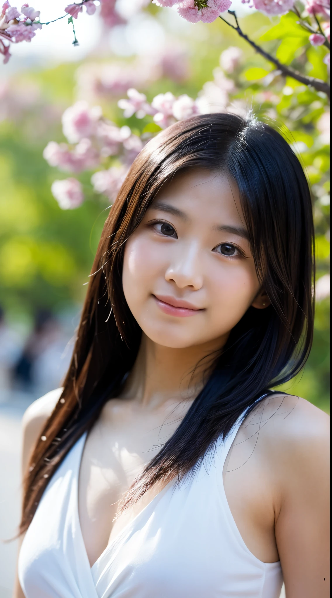 f2.8、When the depth of field is shallow、1/30 seconds、ISO sensitivity is 100、In 8K,highest quality:1.4, 超A high resolution:1.5, (realistic:1.4),masterpiece:1.2,(highest quality:1.4)、 Raw photo、(background is blurry),、Nogizaka、cute、green hair、whole body、whole body、supple fingertips,beautiful black eyes、natural skin texture:1.3, Realistic eye and face details:1.7、medium breasts、look at the audience、beautiful feet、spring、High resolution、 two beautiful young women、 (Soft saturation:1.3)、(white skin:1.2)、 (非常にdetailed background、detailed background)、Bokeh、 break,Portrait of a smiling girl。Seen from the front、The composition is symmetrical。 Look straight ahead with serious eyes、break wrap towel、wrap towel、medium breasts、 outside the house、Uncharted、null、Light of the sun、Scenery of cherry blossom trees、 strong light、with front light、 (teenager:1.3)、(cowboy shot:1.2)、Break angle from the front、 looking at the viewer、white bikini， dynamic pose、seaweed、seaweed、seaweed、seaweed、seaweed、seaweed、