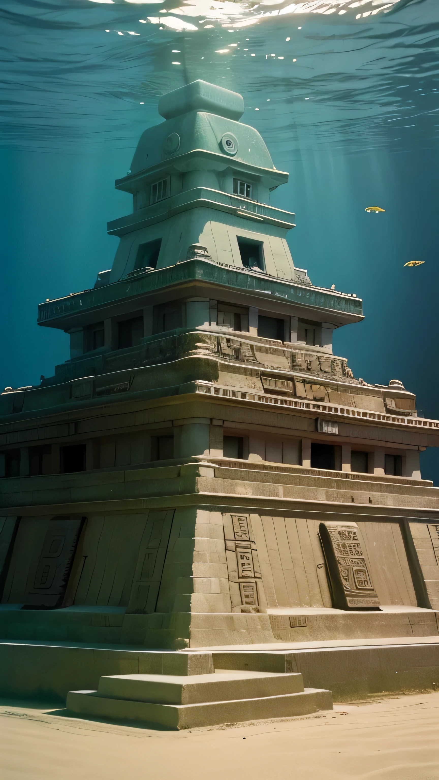 Yonaguni monument, underwater, 8k, high quality