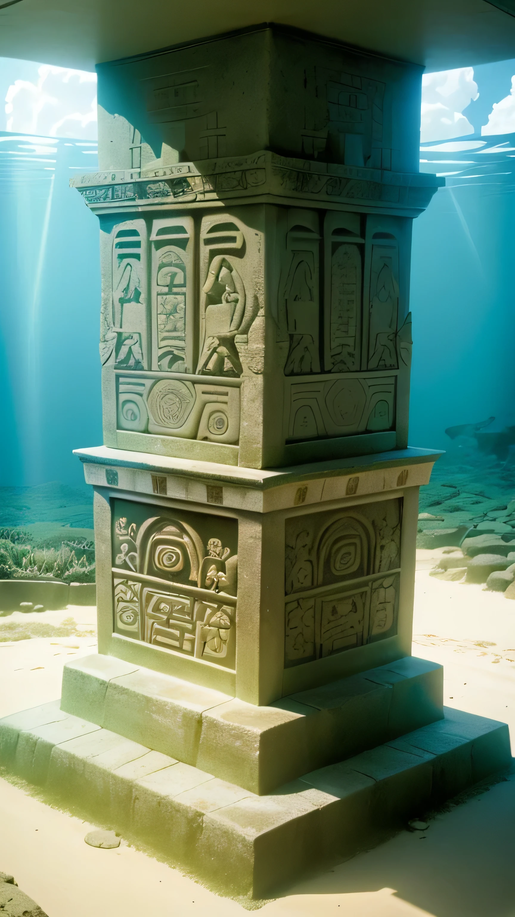 Yonaguni monument, underwater, 8k, high quality 