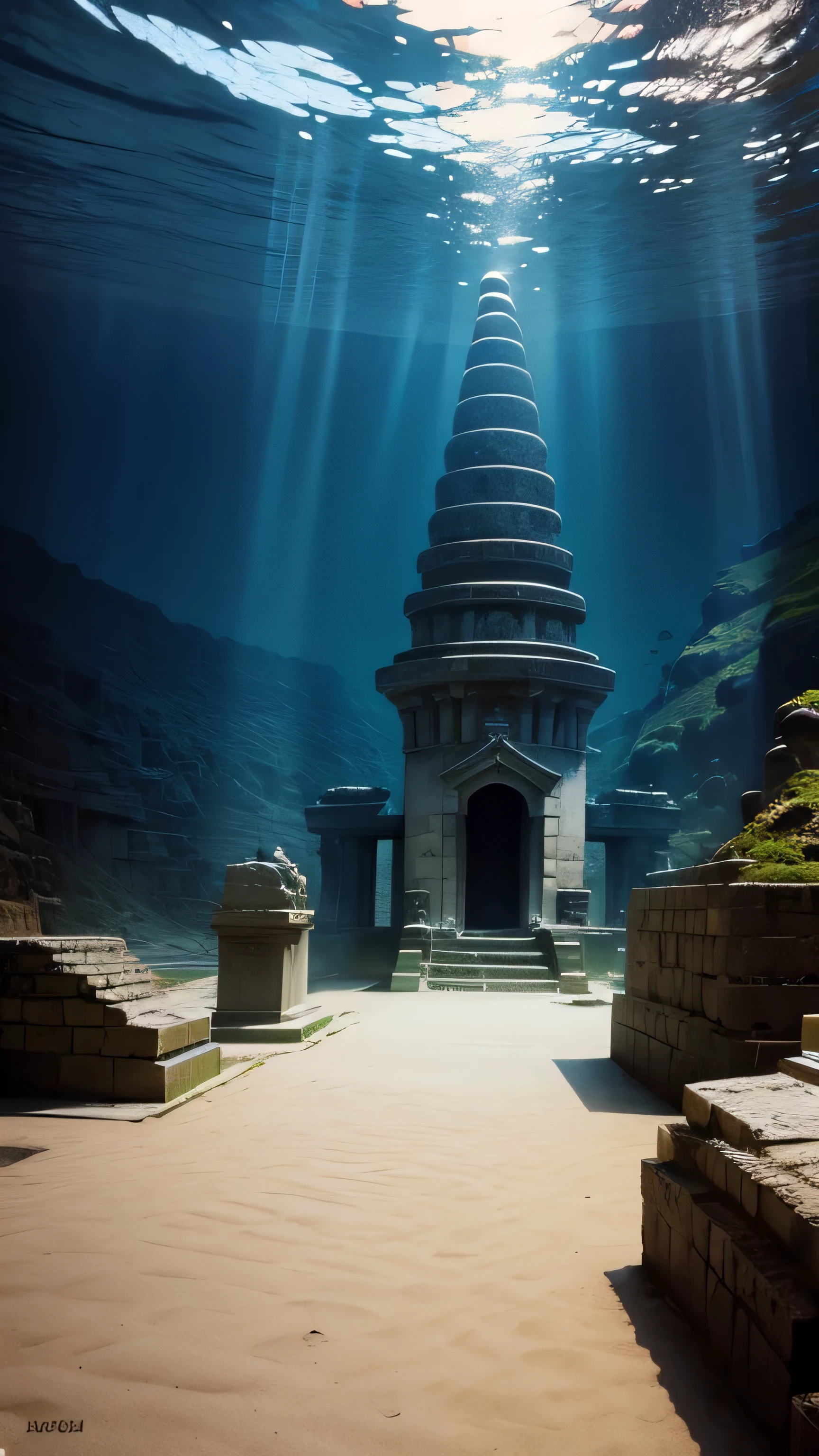 Yonaguni monument, underwater, 8k, high quality