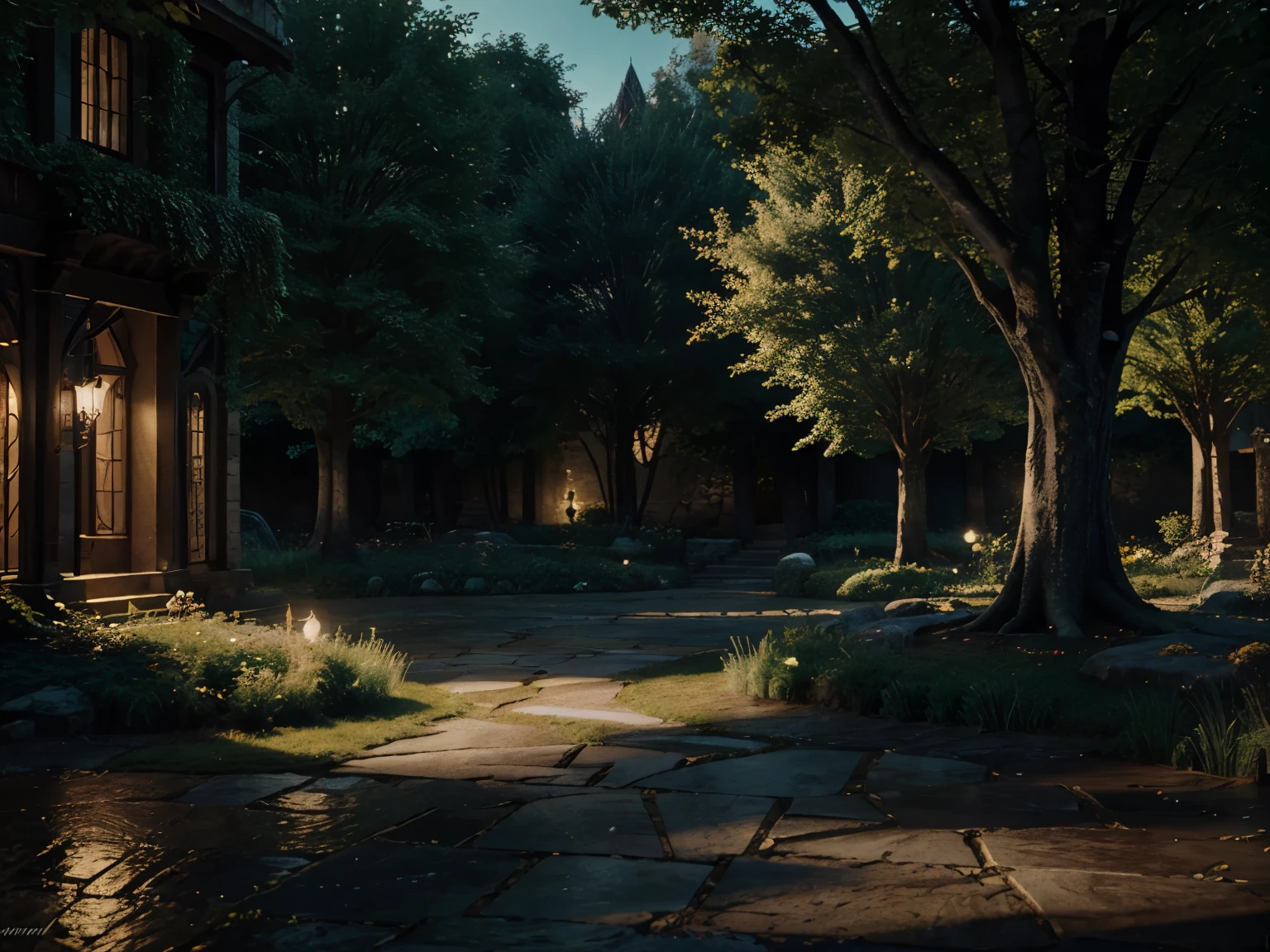 magical sunny elven landscape of the nightcourt, reference Feyre and Rhysand