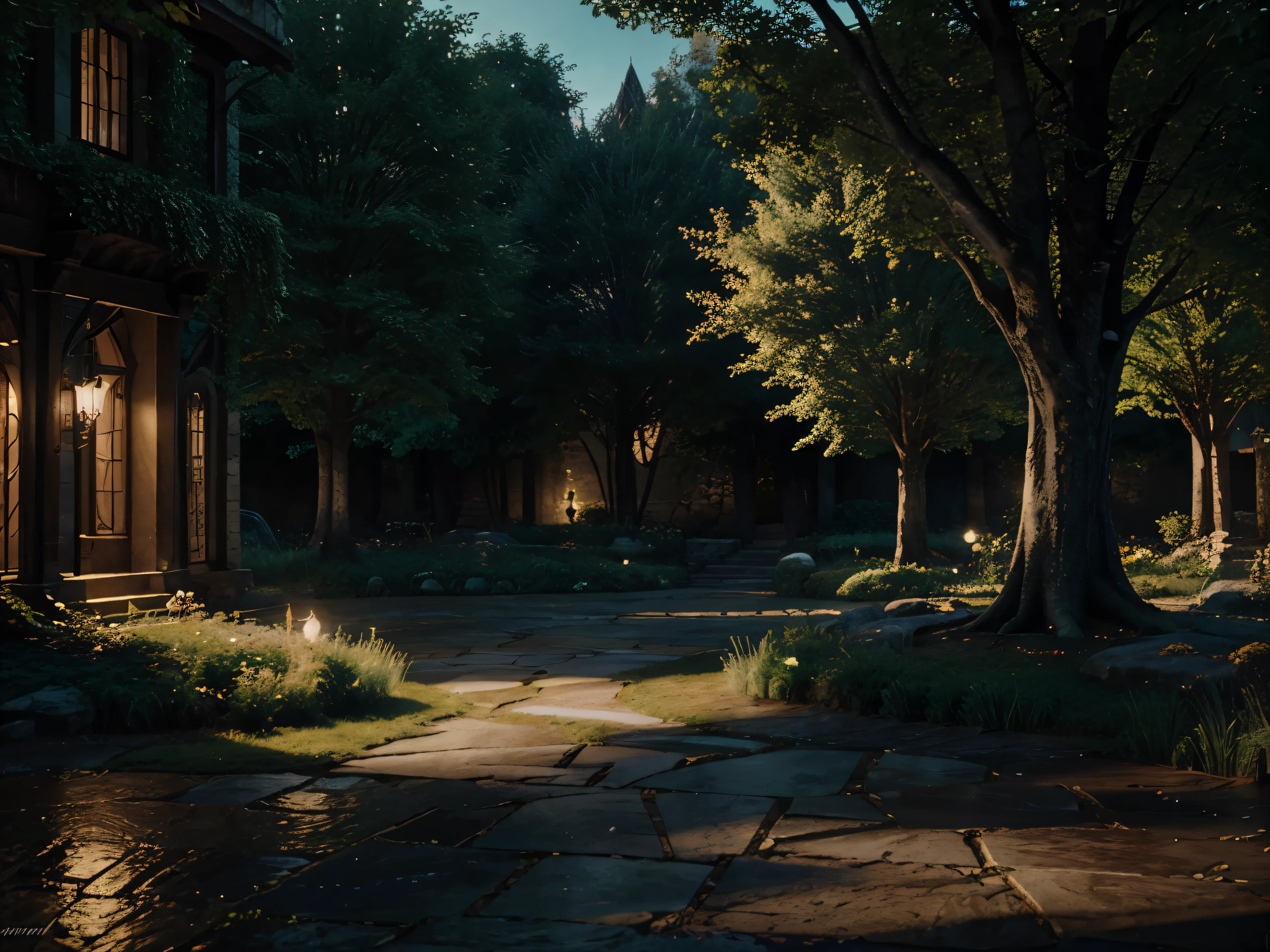 magical sunny elven landscape of the nightcourt, reference Feyre and Rhysand