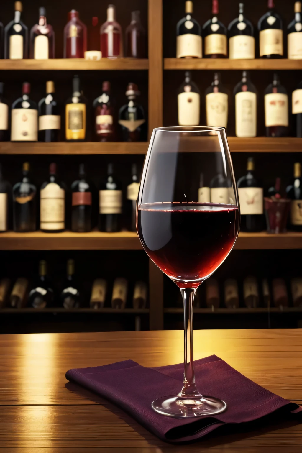 wine bottle and glass, half full wine glass, fruit, BAR