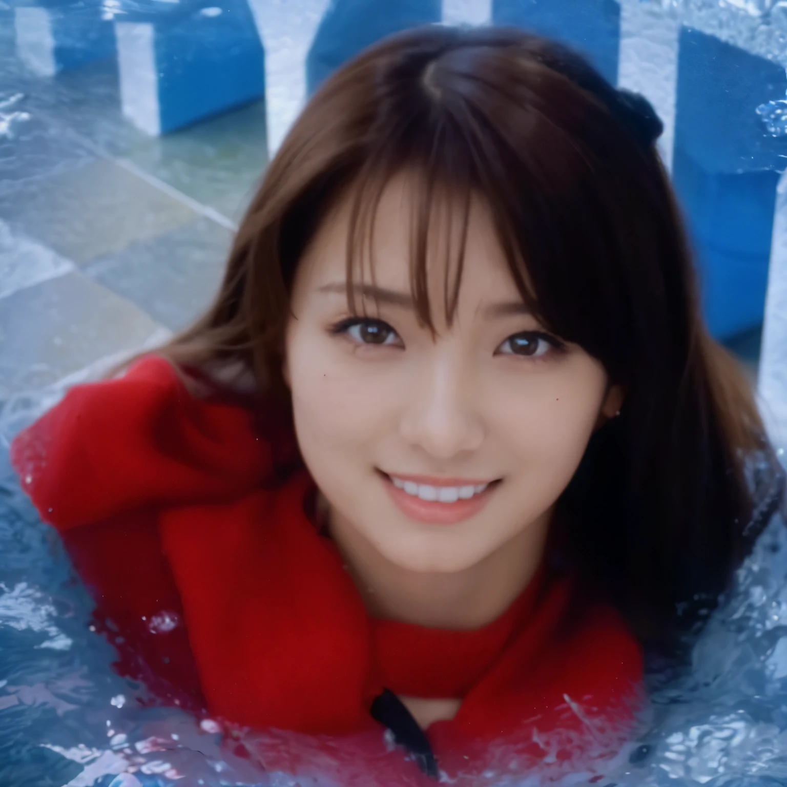 (Masseter muscle part:1.3)、(8K、Photoreal、Raw photo、highest quality: 1.4)、(1 girl)、beautiful face、(lifelike face)、(brown hair:1.5)、(medium hair)、beautiful hairstyle、(One eye is hidden by bangs:1.5)、realistic eyes、beautiful details、(real looking skin)、beautiful skin、(sweater)、absurd、Charm、ultra high resolution、surreal、high detail、golden ratio